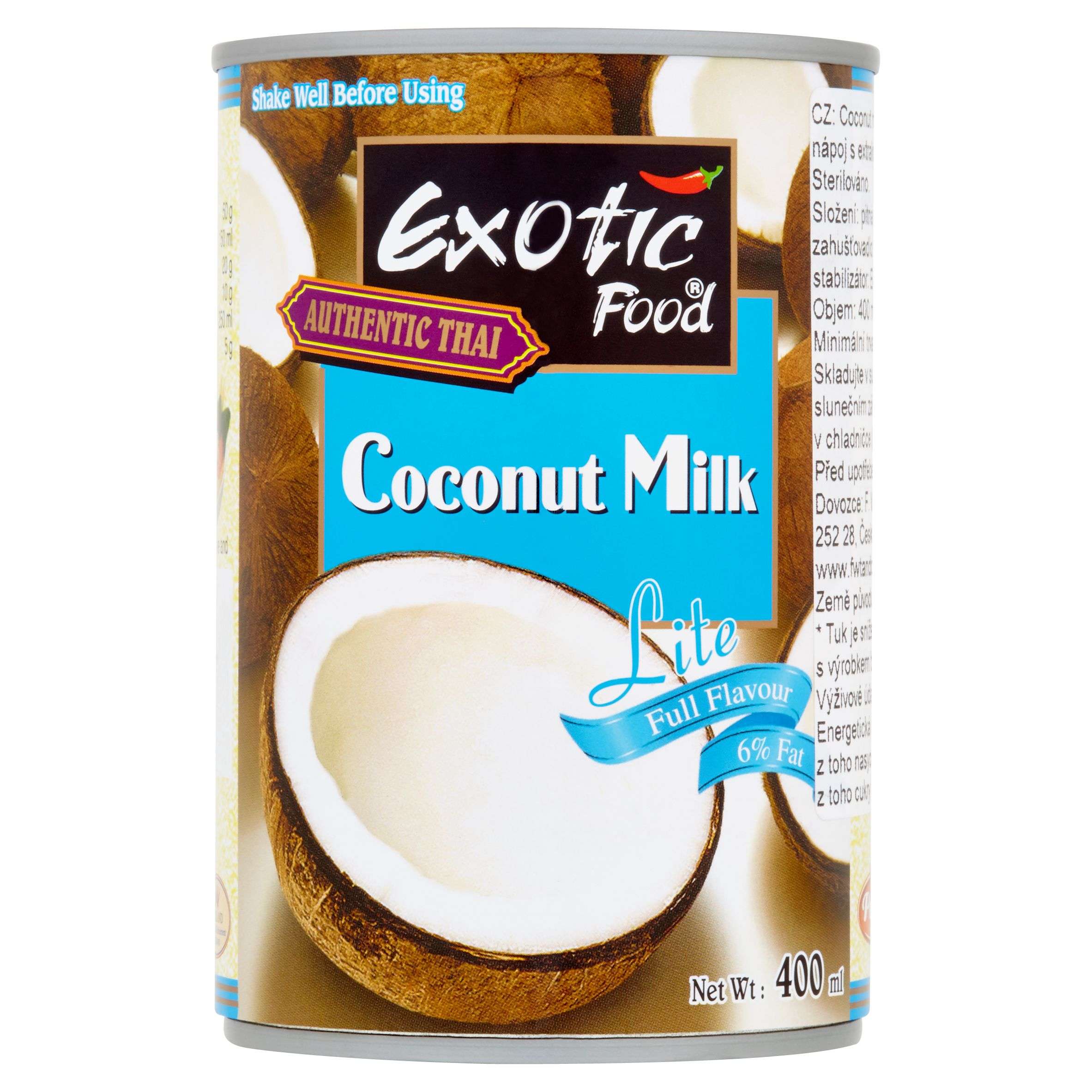 Trvanlivé potraviny - F.W.Tandoori Exotic Food Authentic Thai Coconut Milk Lite 400 ml