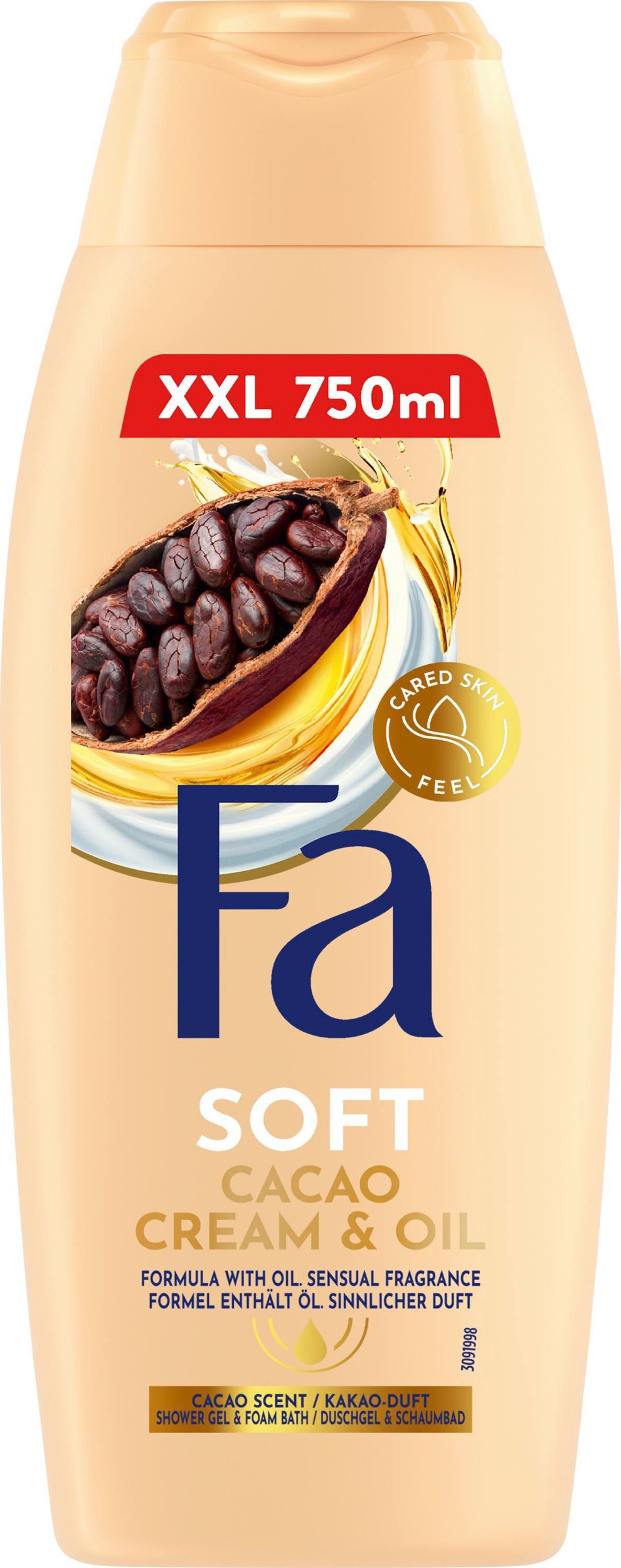 Drogerie a kosmetika - Fa Cream & Oil Cacao sprchový gel a pěna do koupele 2v1 750ml