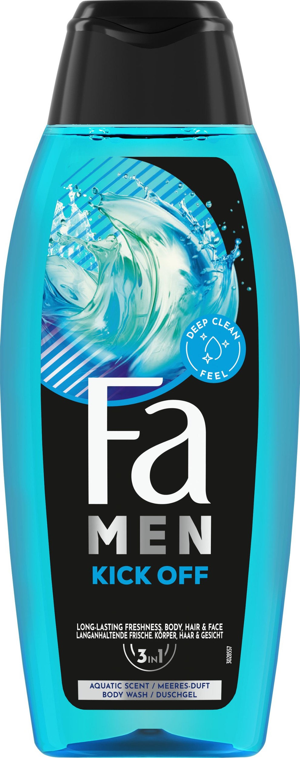 Drogerie a kosmetika - Fa Men Kick Off sprchový gel 2v1 na tělo i vlasy s vůní vodní máty 400ml