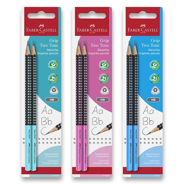 Domácnost a Zahrada - Faber Castell Grafitová tužka Grip Two Tone HB 2ks, mix