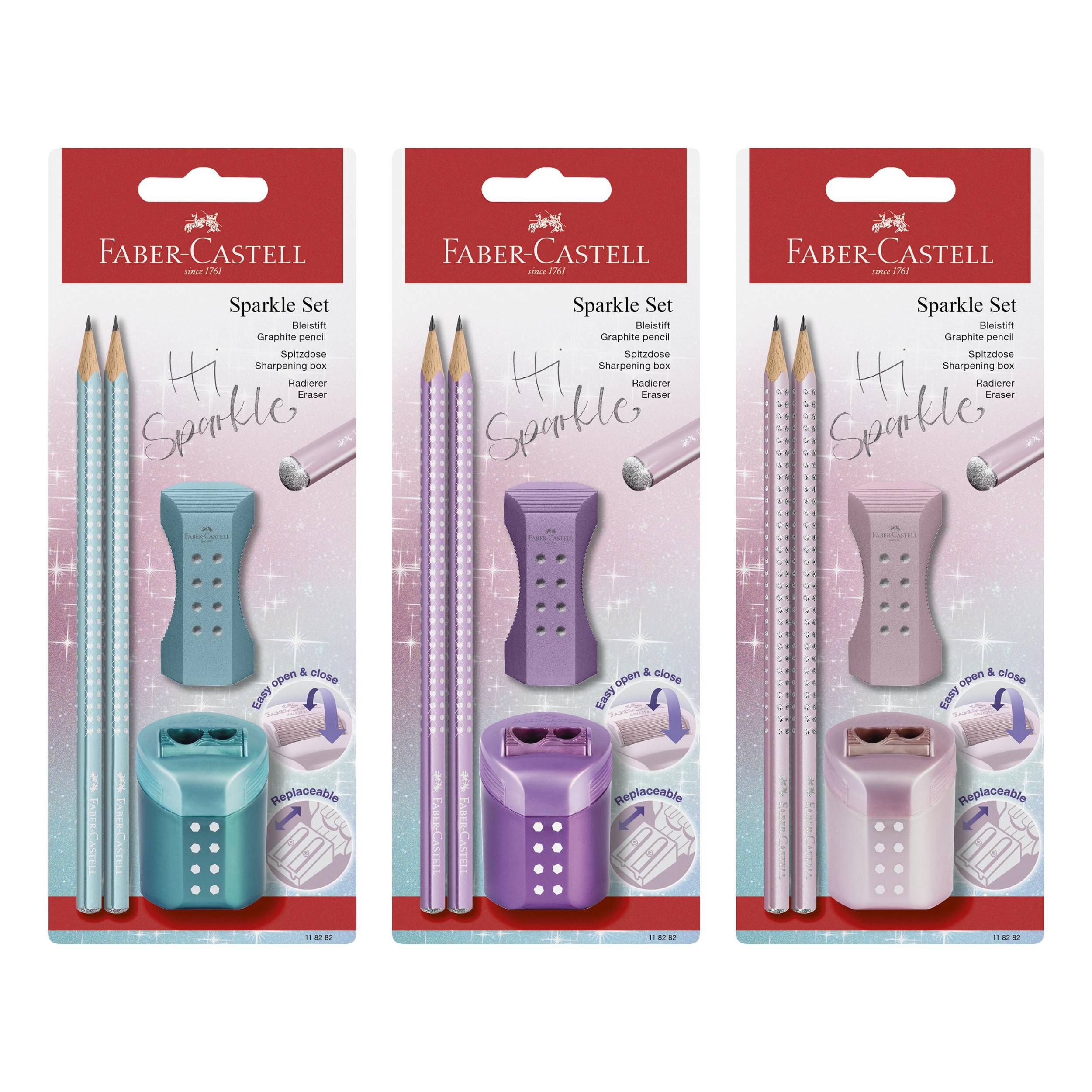 Domácnost a Zahrada - Faber-Castell Grafitová tužka Sparkle - perleťové odstíny - set 4 ks, mix barev