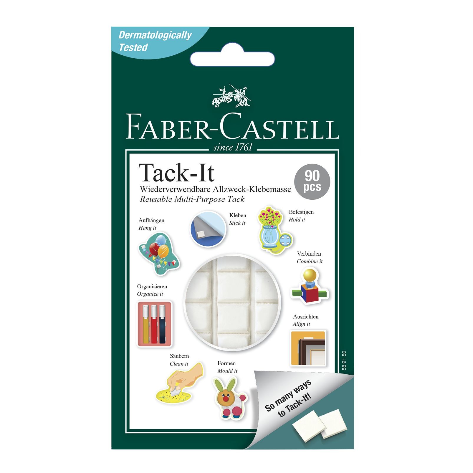 Domácnost a Zahrada - Faber Castell Lepicí hmota bílá TACK-IT 50 g