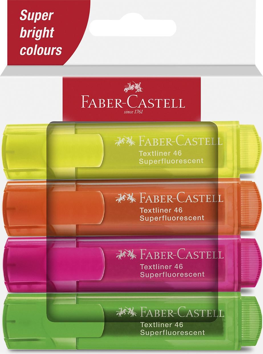 Domácnost a Zahrada - Faber-Castell Zvýrazňovač Textliner 46 Neon - sada 4 ks