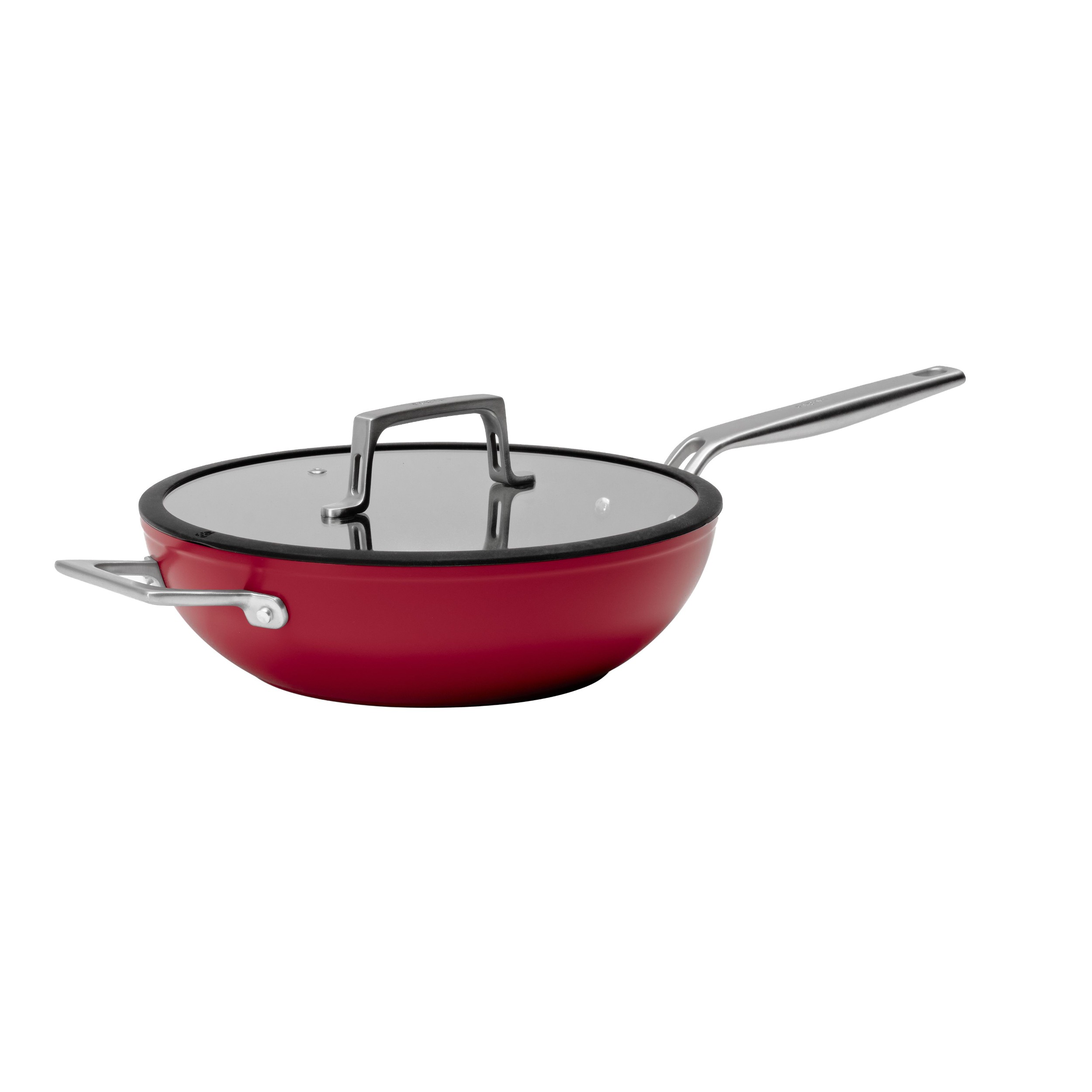 Domácnost a Zahrada - FABINI Wok pánev Meda 4.0, ø 28 cm - vínová