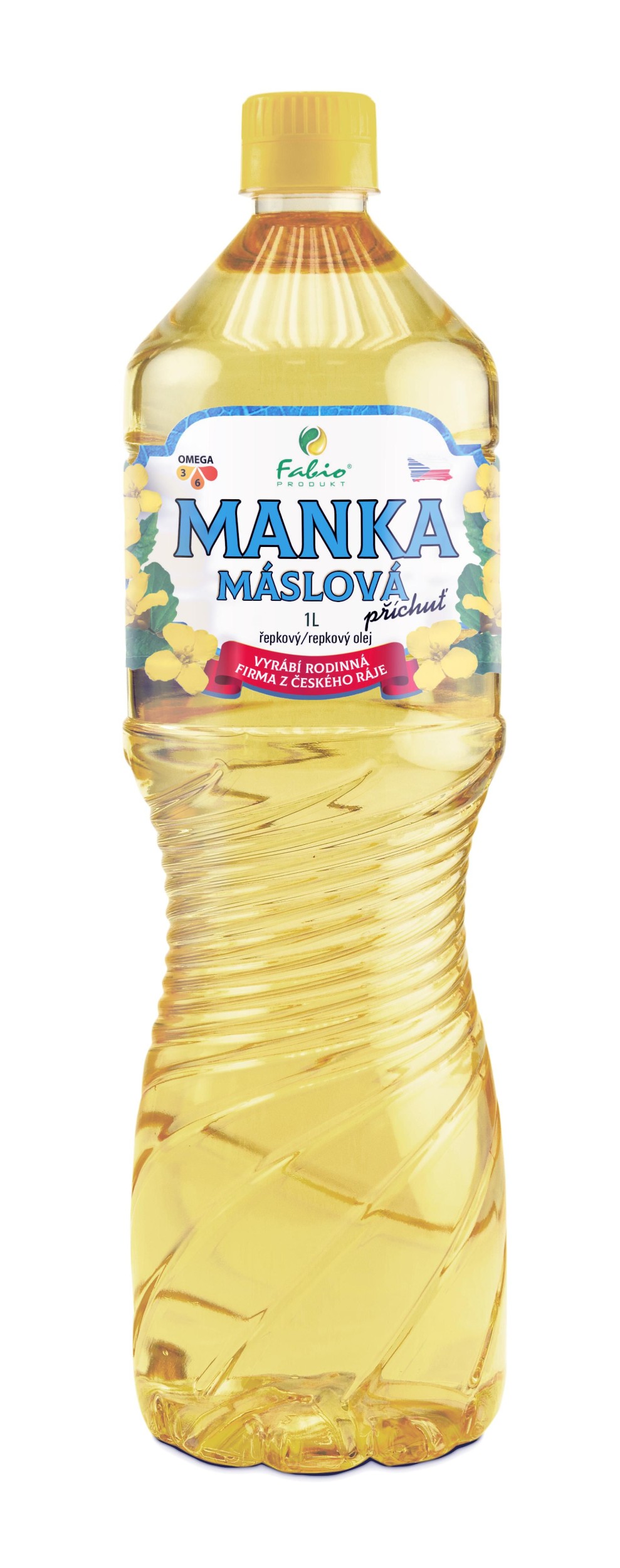 Trvanlivé potraviny - Fabio Produkt Manka máslová řepkový olej s máslovou příchutí PET 1 l