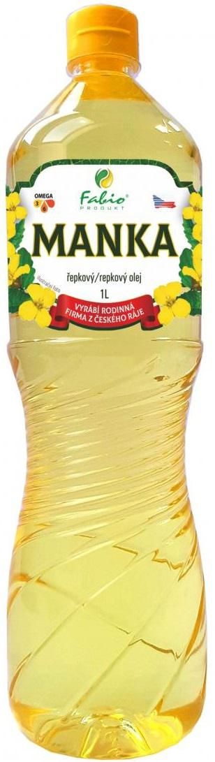 Trvanlivé potraviny - Fabio Produkt Manka řepkový olej PET 1 l