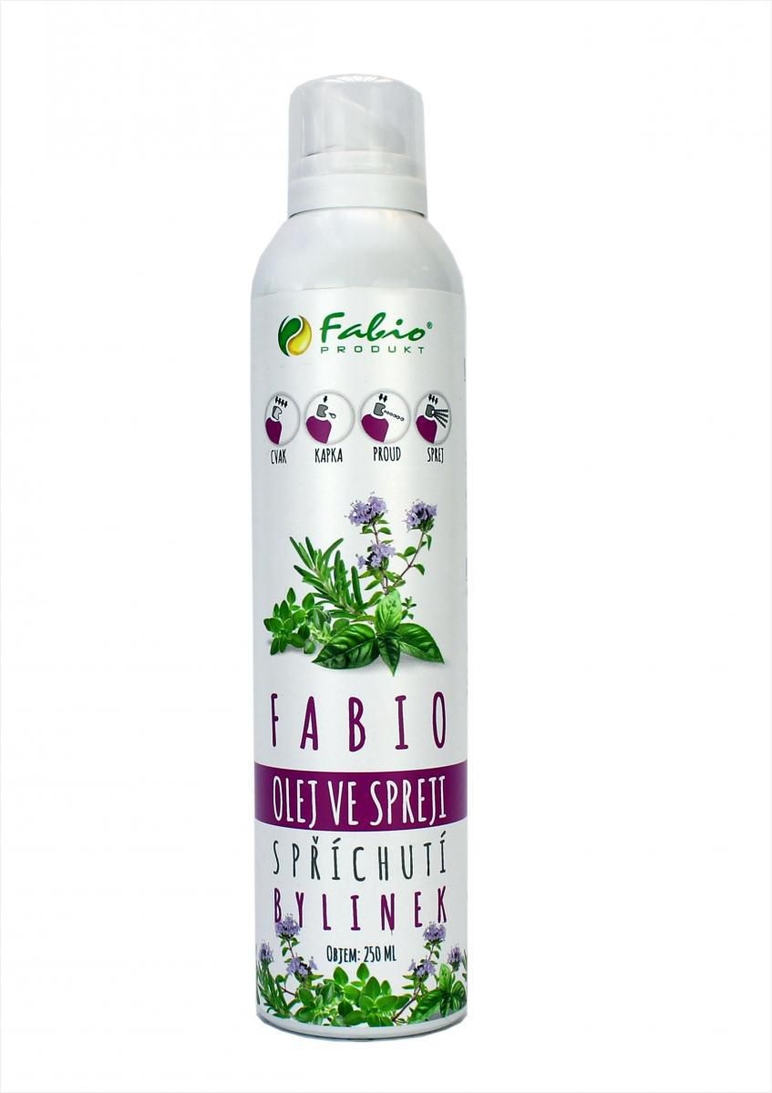 Trvanlivé potraviny - Fabio Produkt Olej ve spreji bylinky 250ml