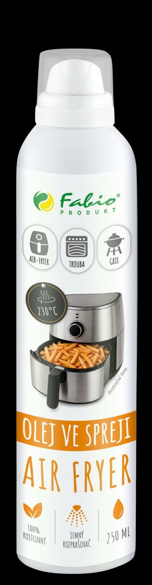 Trvanlivé potraviny - Fabio Produkt Olej ve spreji do horokovzdušných fritéz  AIR FRYER 250ml