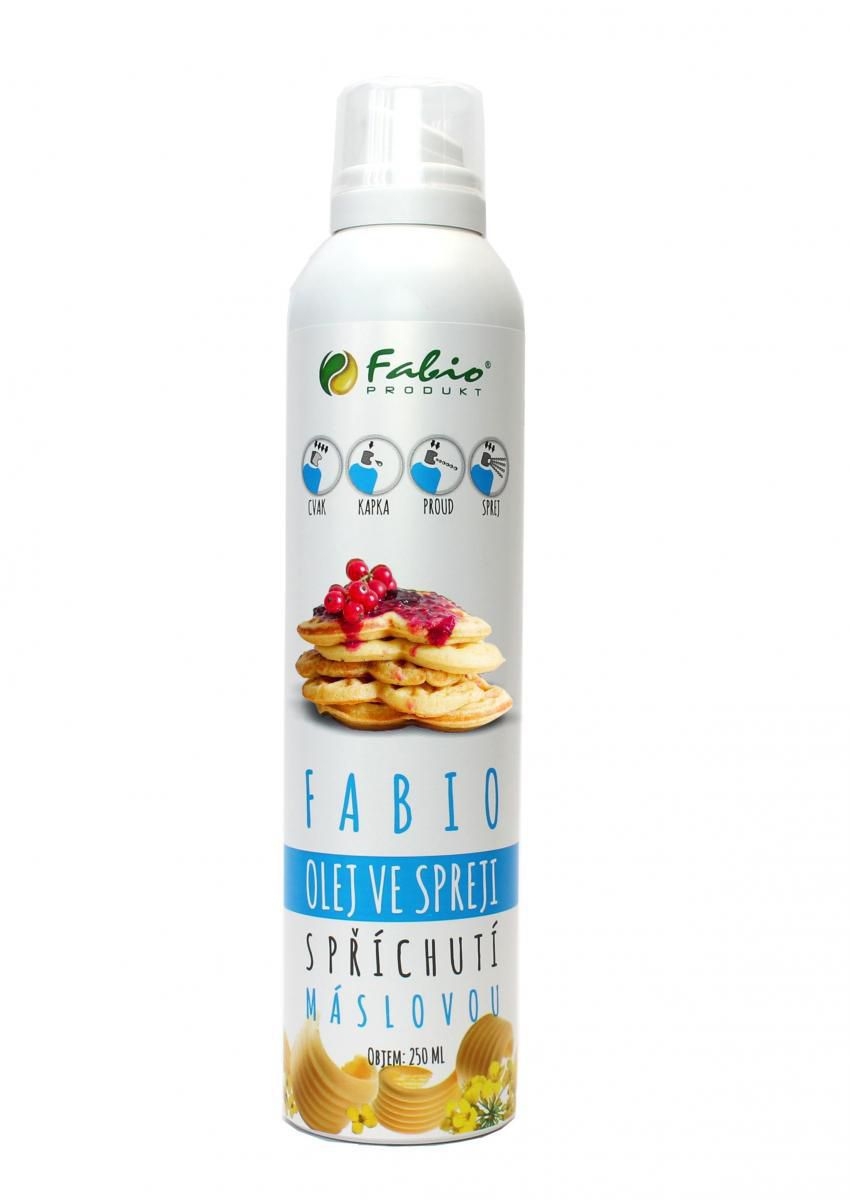 Trvanlivé potraviny - Fabio Produkt Olej ve spreji máslový 250ml
