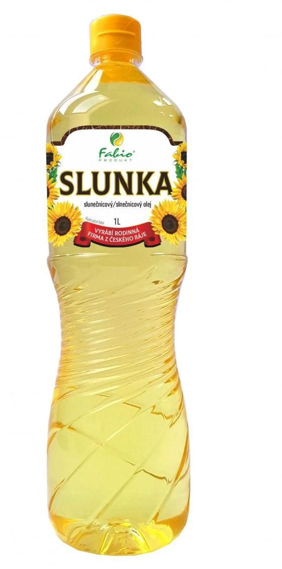 Trvanlivé potraviny - Fabio Produkt Slunka slunečnicový olej PET 1 l