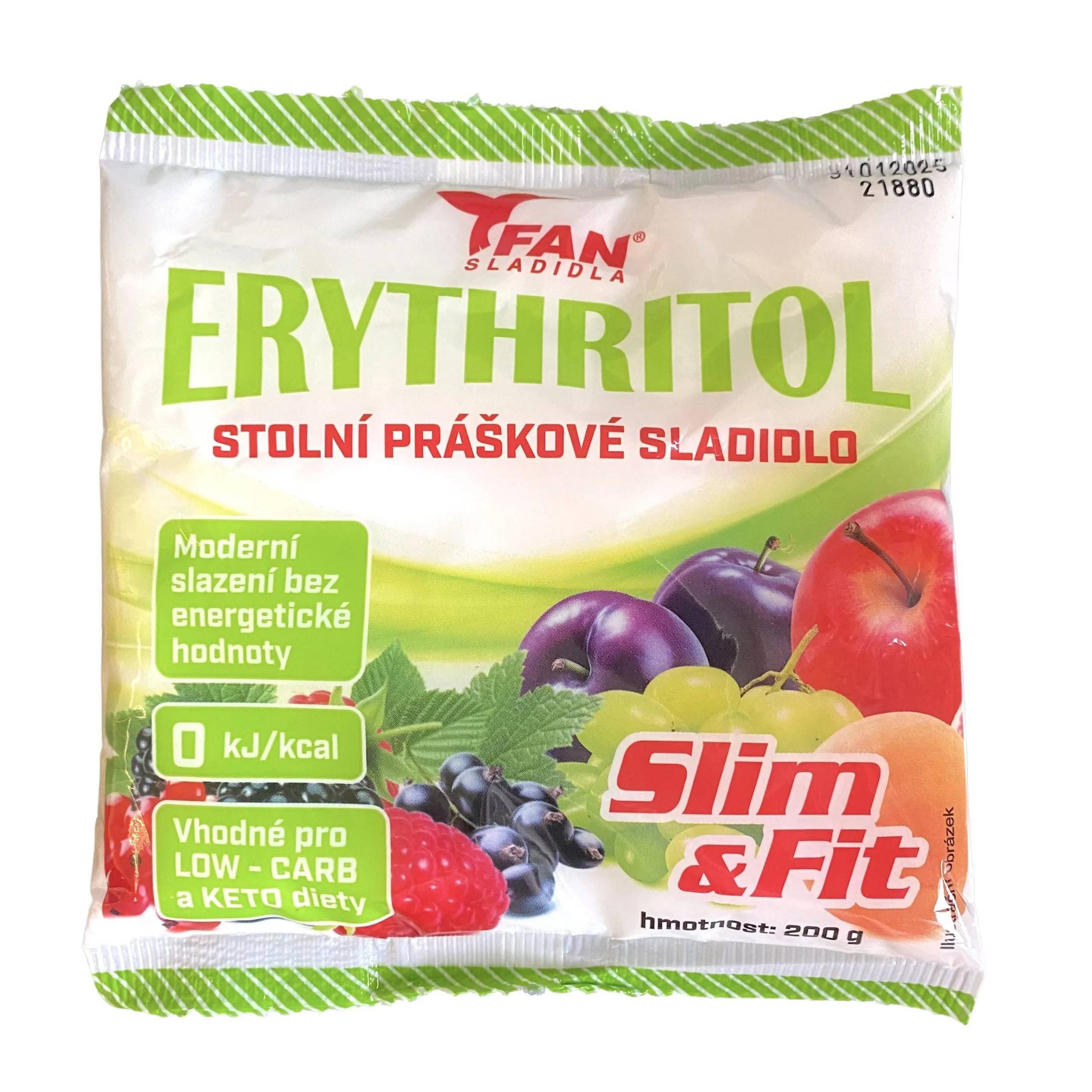 Trvanlivé potraviny - FAN sladidla Erythritol stolní práškové sladidlo 200g