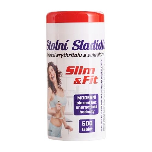Trvanlivé potraviny - FAN tabletové stolní sladidlo na bázi sukralózy Slim & Fit 500 tbl., 30g