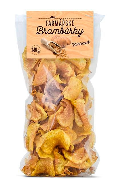 Trvanlivé potraviny - Farmářské brambůrky hořčicové 140g