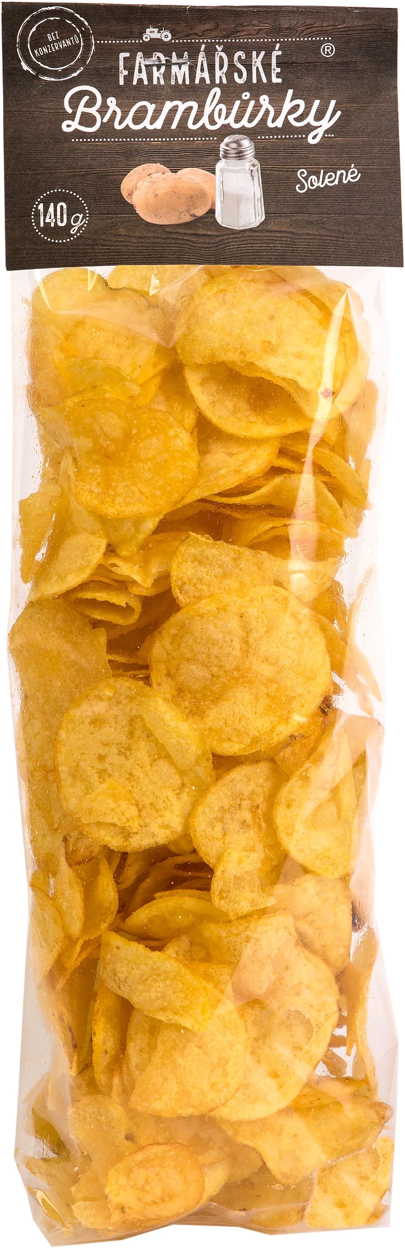 Trvanlivé potraviny - Farmářské brambůrky solené 140g