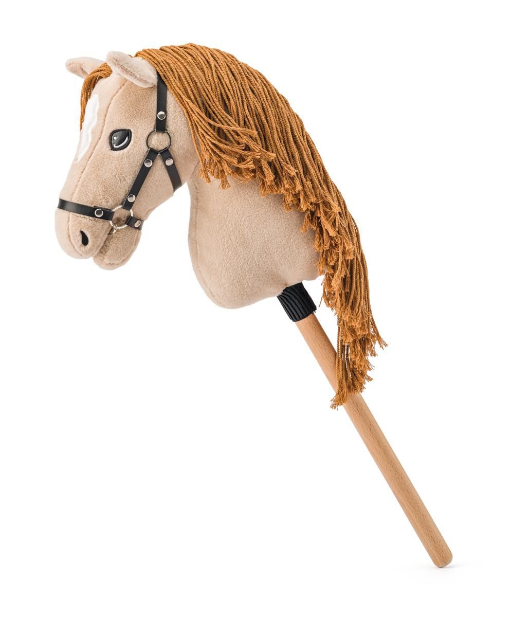 Domácnost a Zahrada - FAUNICA Hobby horse Gracia, béžová klisna na tyči, provázková hříva