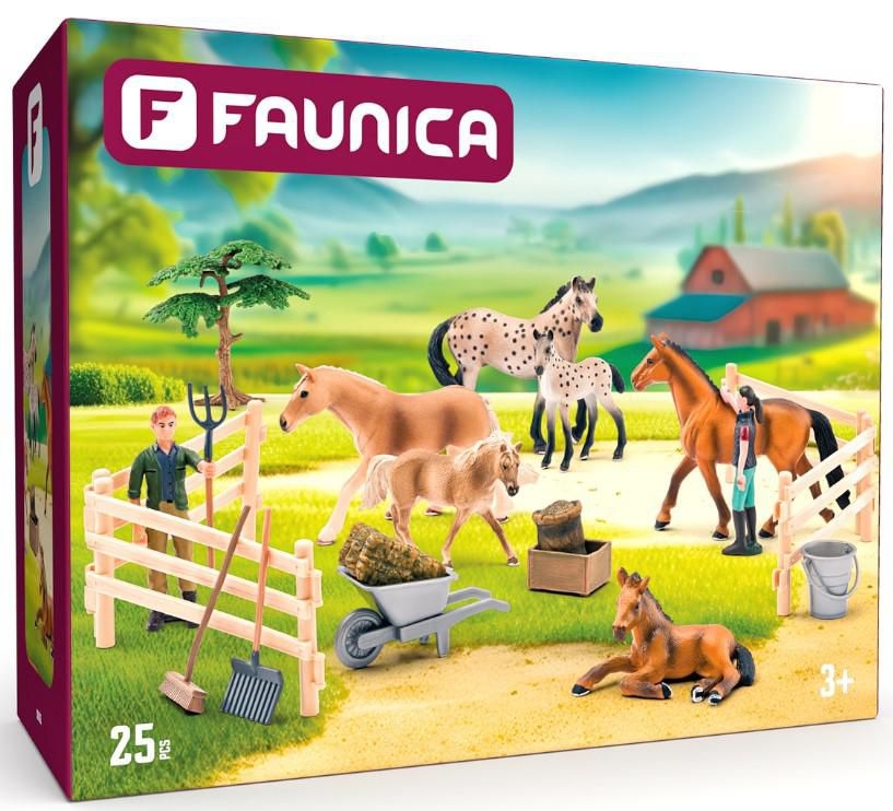 Svět dětí - FAUNICA Sada koní s grošákem