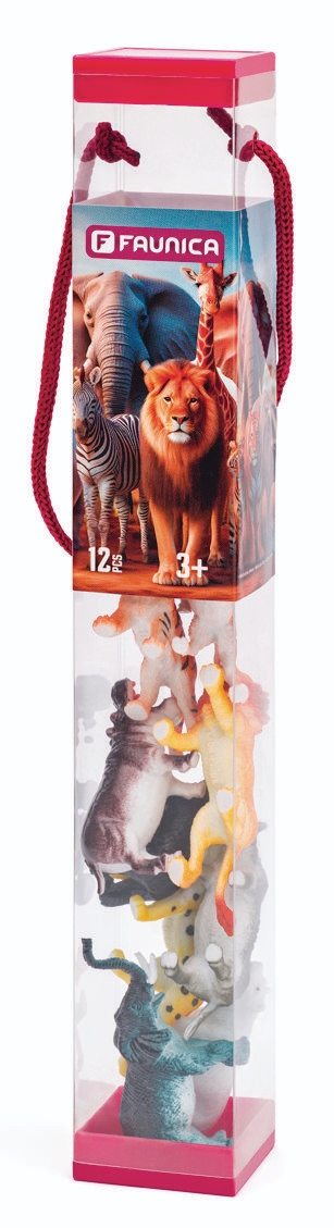Svět dětí - FAUNICA Zvířátka figurky v tubě - Safari