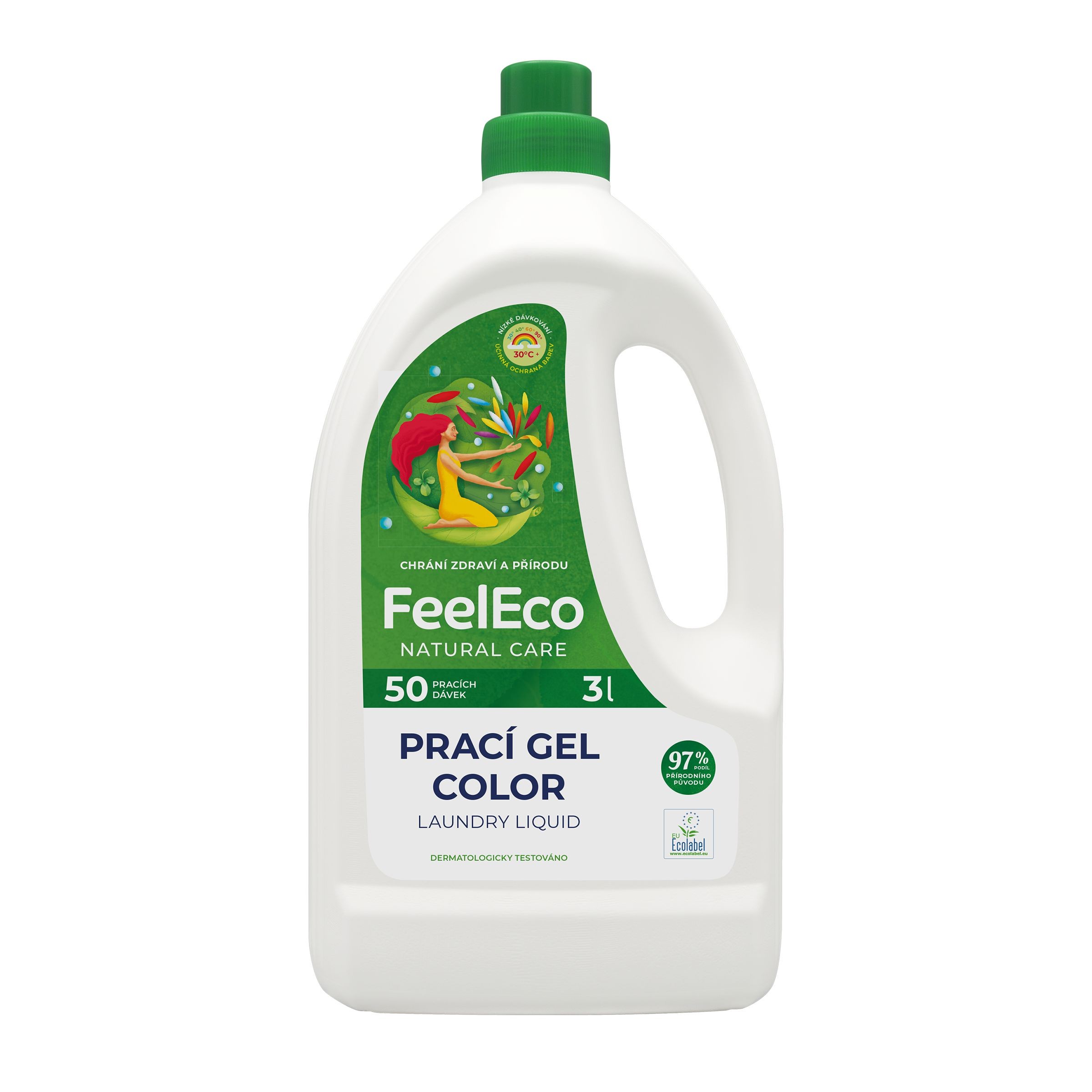 Drogerie a kosmetika - FeelEco Prací gel Color 3 l, 50 pracích dávek