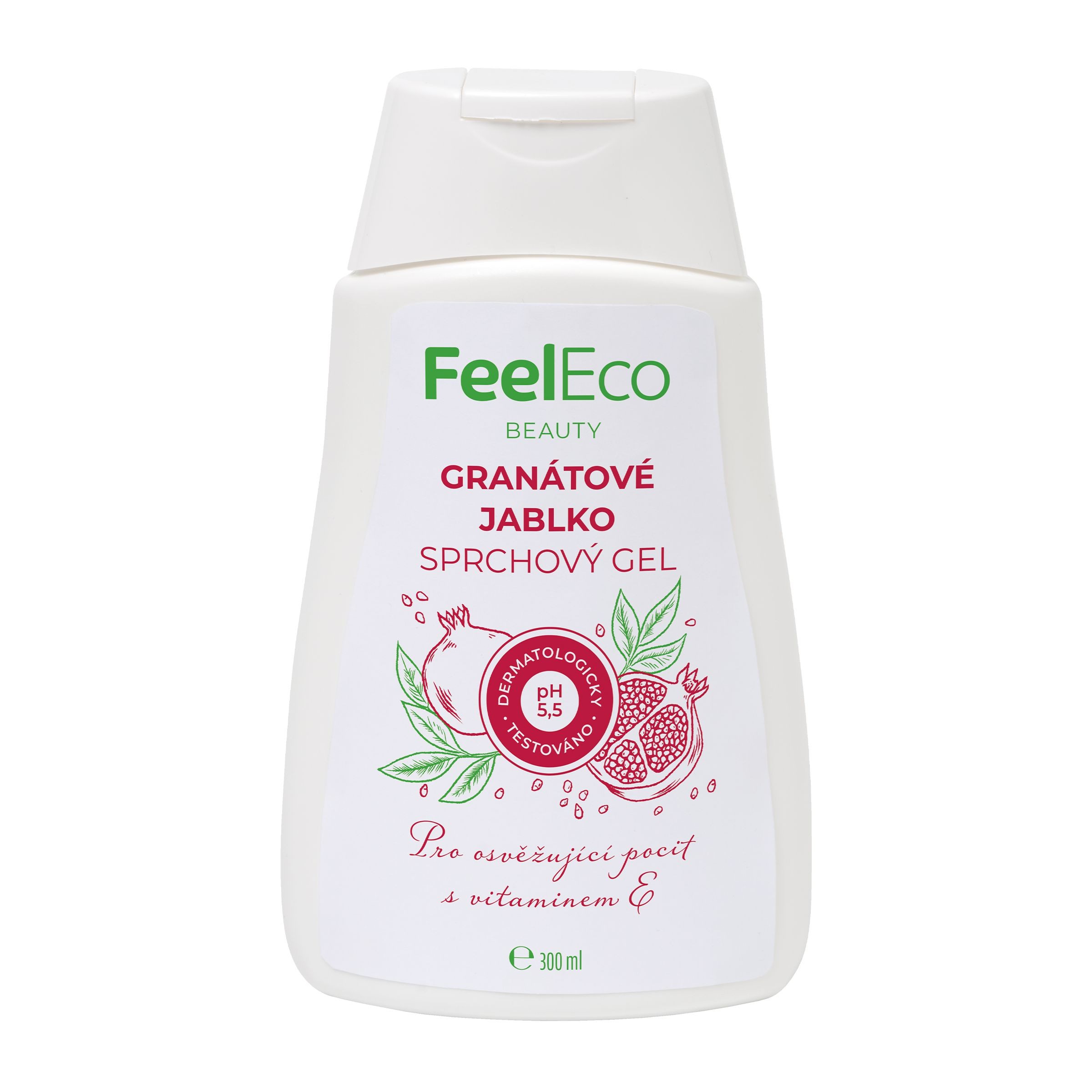 Drogerie a kosmetika - FeelEco Sprchový gel Granátové jablko 300 ml