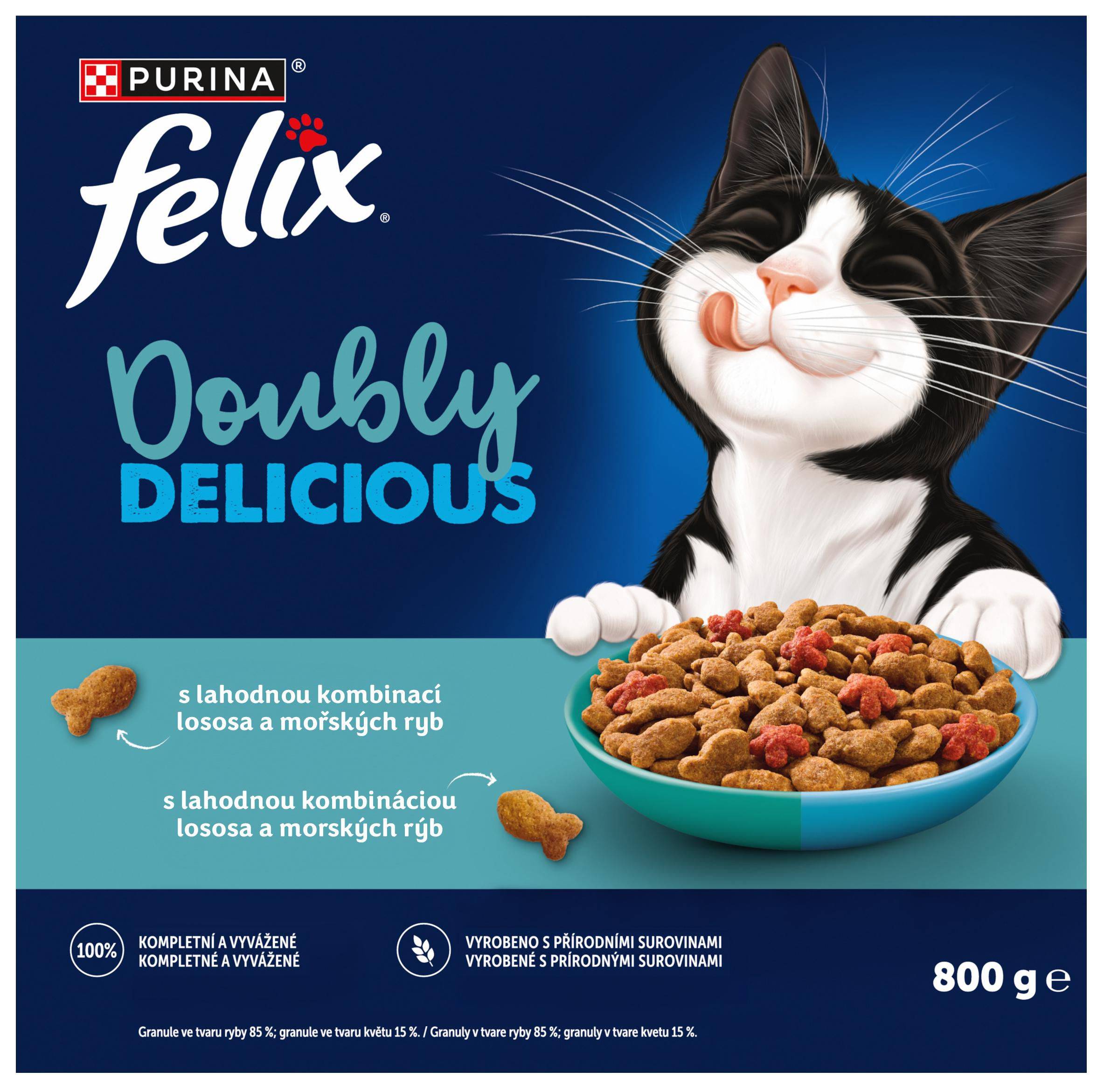 Svět zvířat - Felix Doubly Delicious s lahodnou kombinací lososa a mořských ryb, bohaté na červenou řepu 800 g