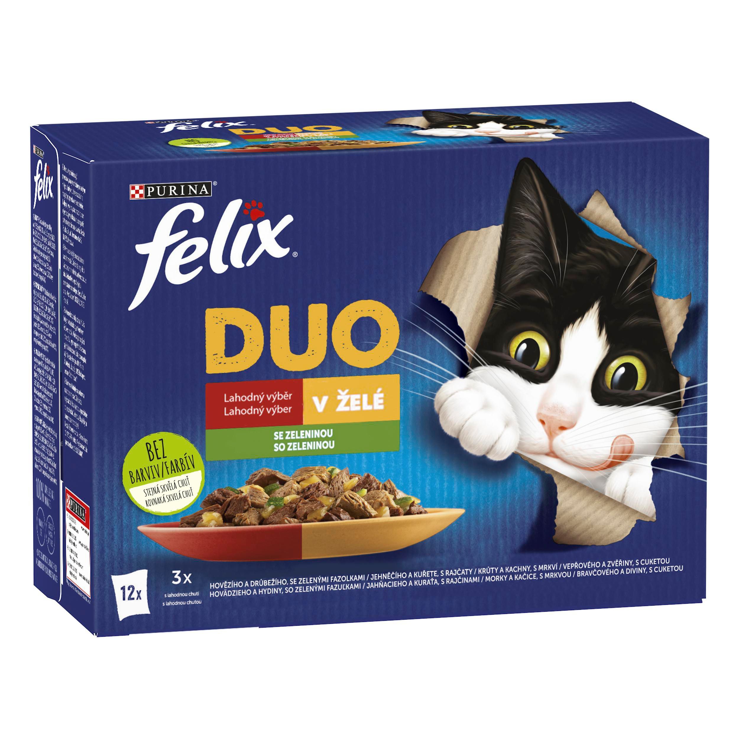 Svět zvířat - FELIX Fantastic DUO Multipack se zeleninou 12x85g