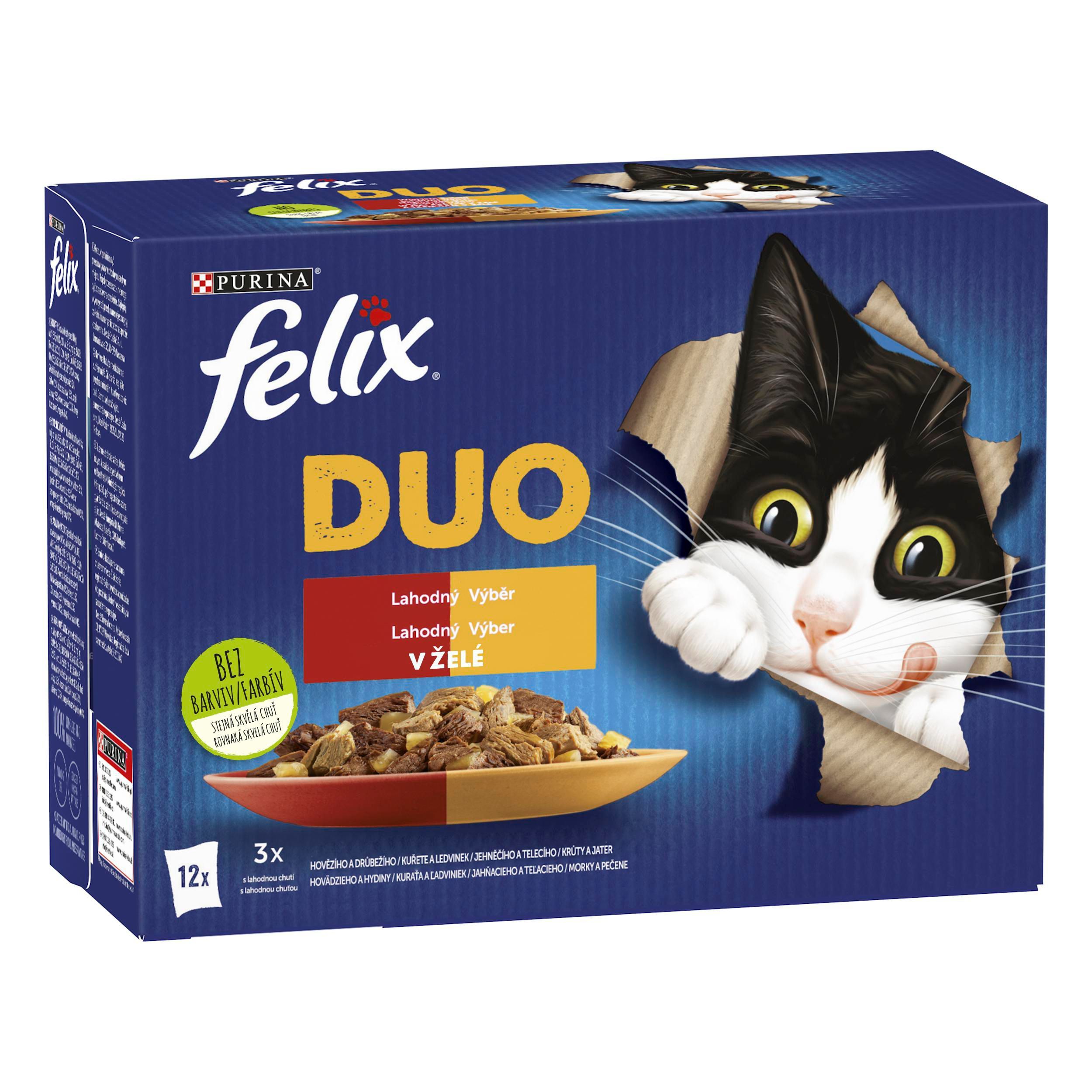 Svět zvířat - FELIX Fantastic DUO Multipack želé 12x85g