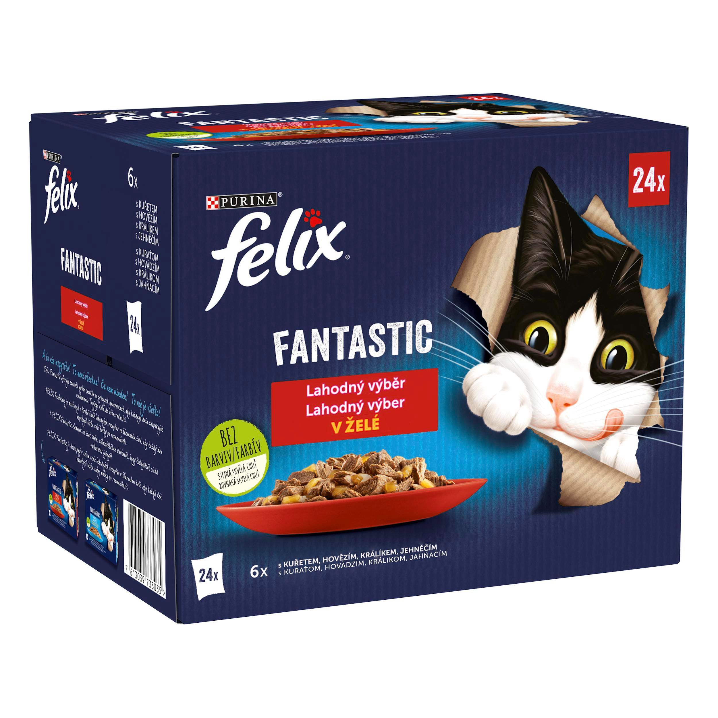 Svět zvířat - FELIX Fantastic Multipack lahodný výběr v želé 24x85g