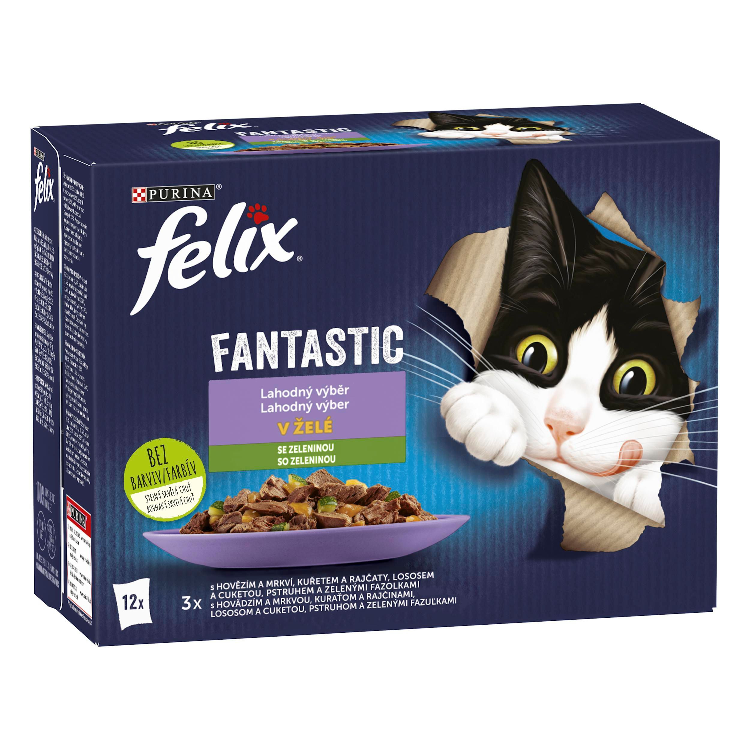 Svět zvířat - FELIX Fantastic Multipack se zeleninou 12x85g
