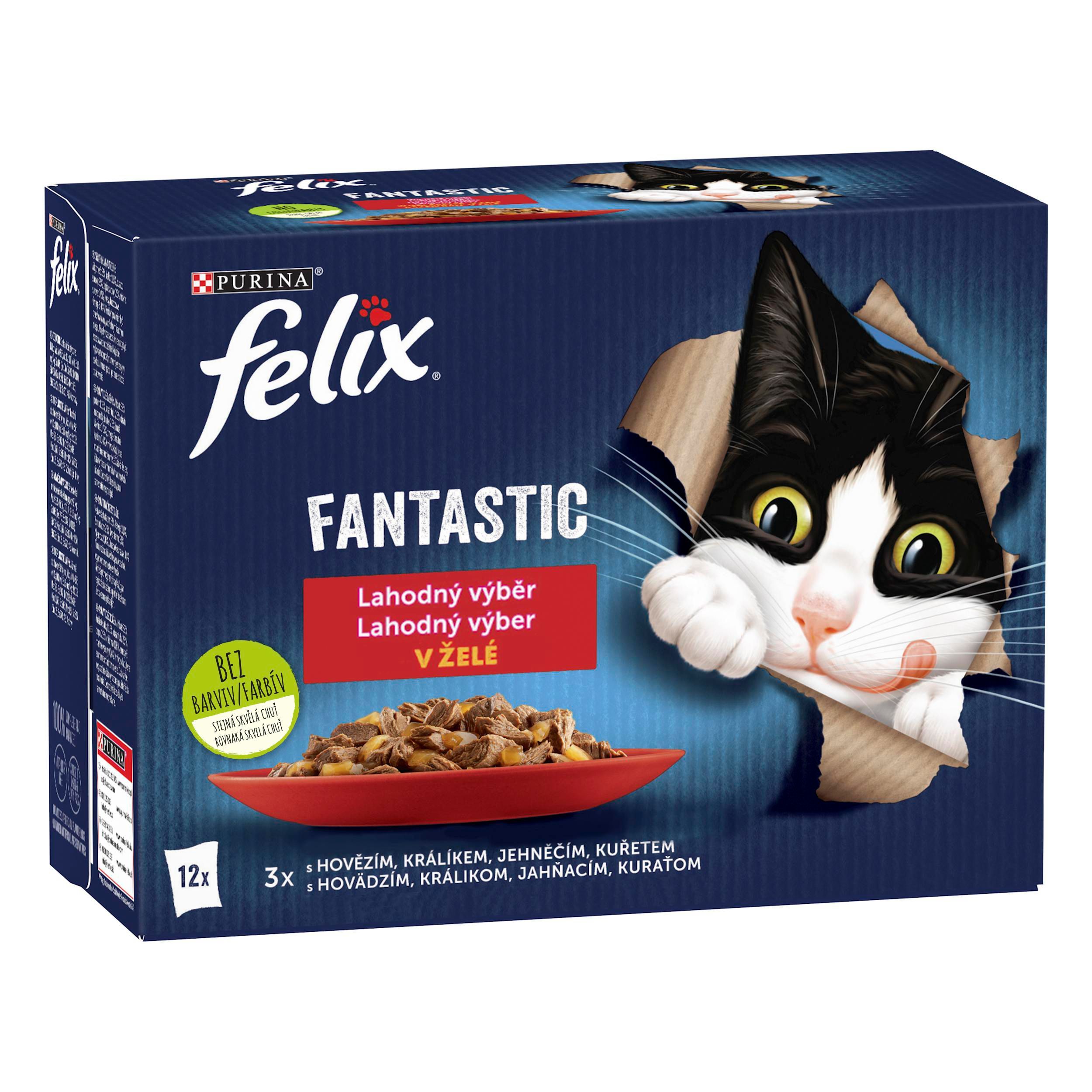 Svět zvířat - FELIX Fantastic Multipack želé 12x85g