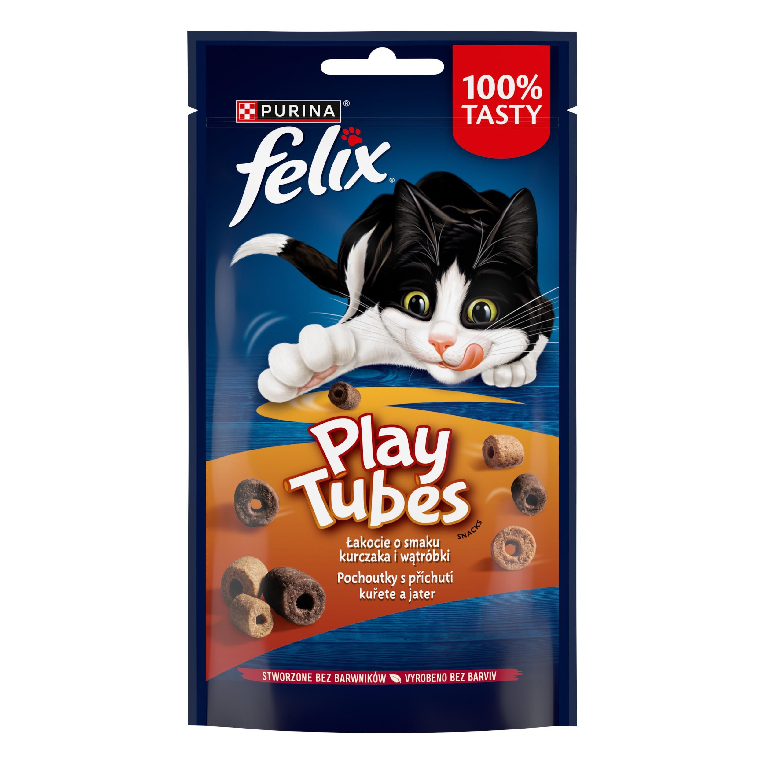Svět zvířat - Felix Play Tubes Válečky s příchutí kuřete a jater 50 g
