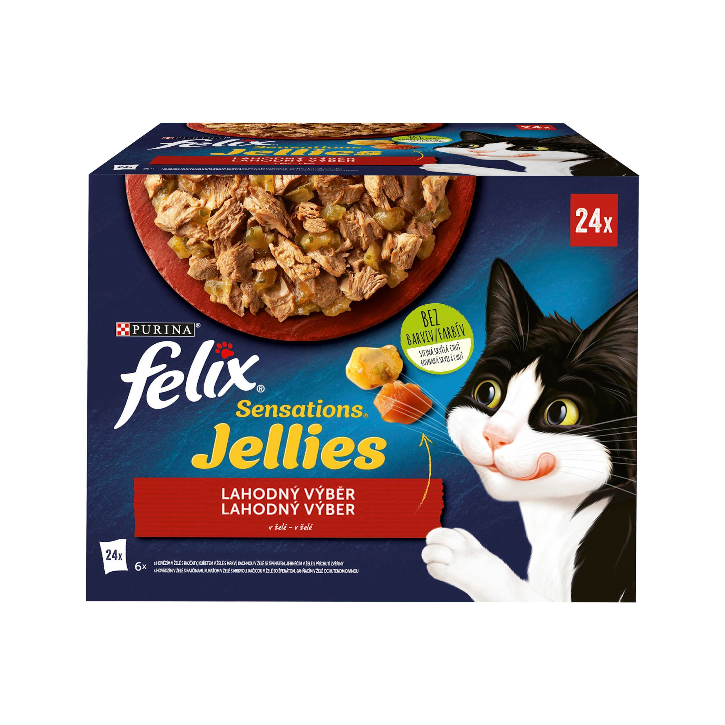 Svět zvířat - FELIX Sensations Jellies Multipack kapsičky 24x85g