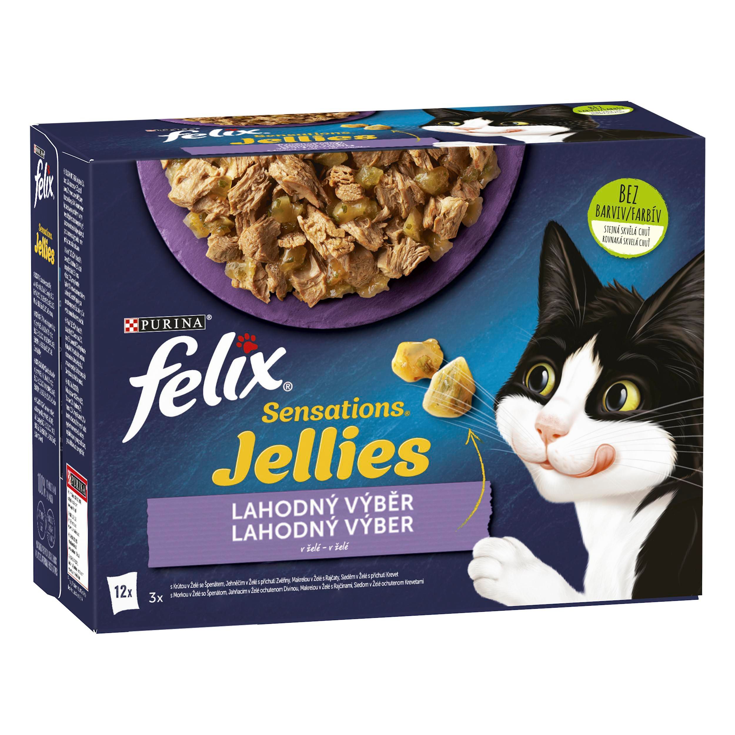 Svět zvířat - FELIX Sensations Jellies Multipack pro kočky 12x85g