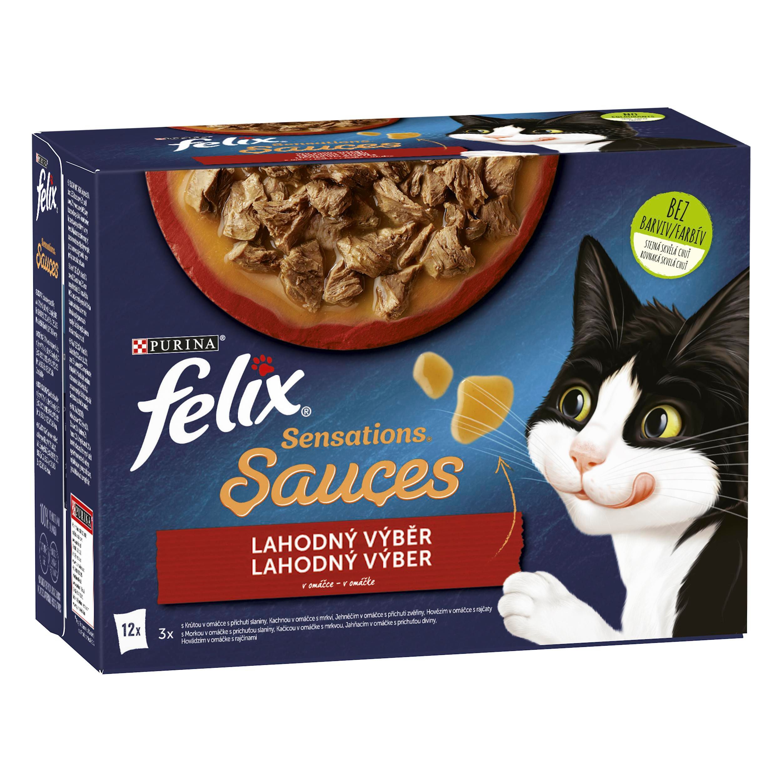 Svět zvířat - FELIX Sensations Sauces Multipack lahodný výběr v omáčce 12x85g