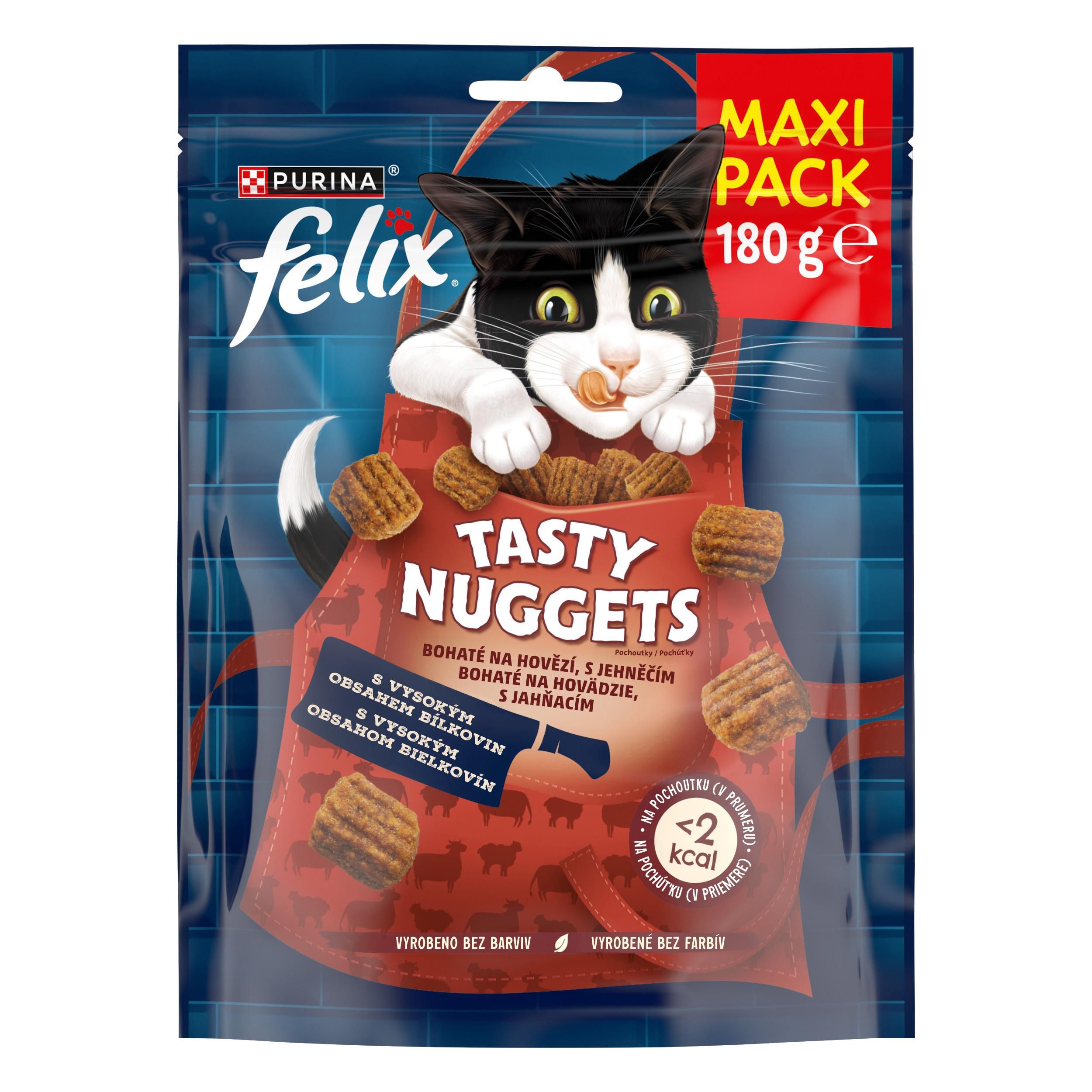 Svět zvířat - Felix Tasty Nuggets bohaté na hovězí 180g