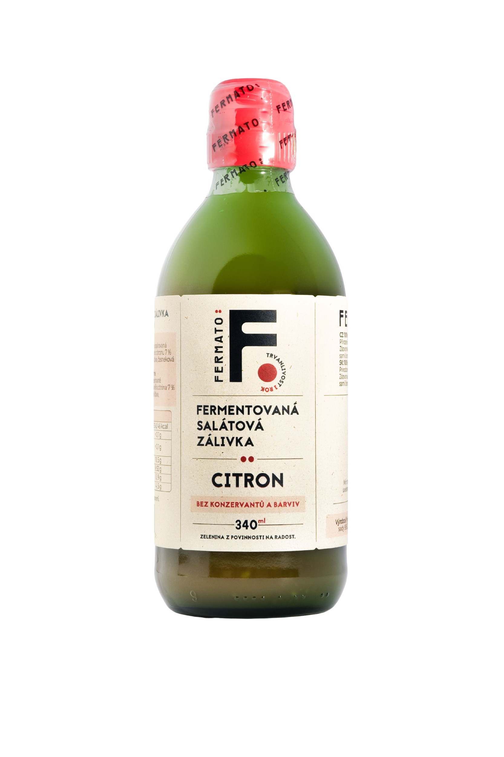 Trvanlivé potraviny - Fermato Fermentovaná salátová zálivka s příchutí citron 340 ml