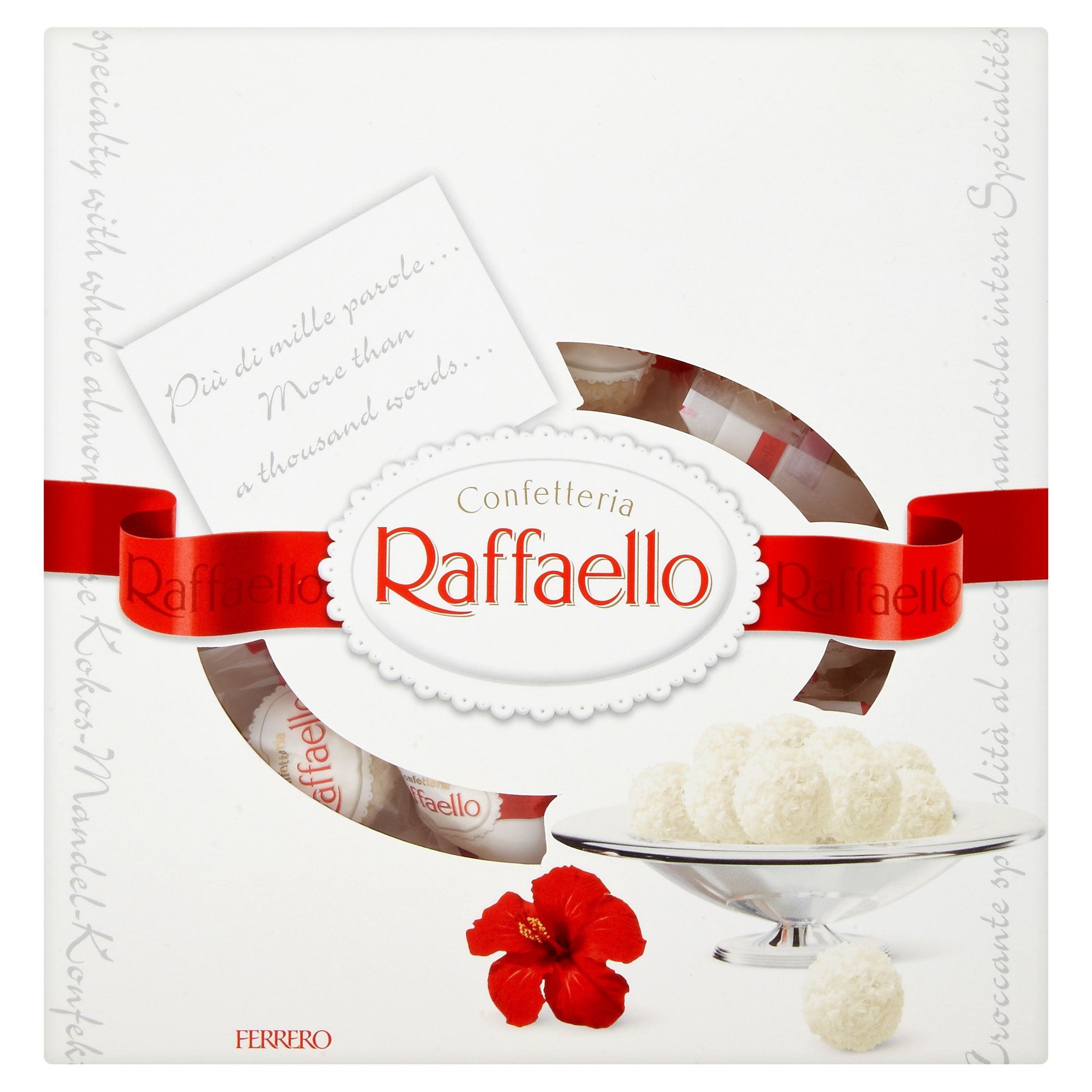 Trvanlivé potraviny - Ferrero Raffaello Oplatka s náplní a celou mandlí zdobená strouhaným kokosem 260 g