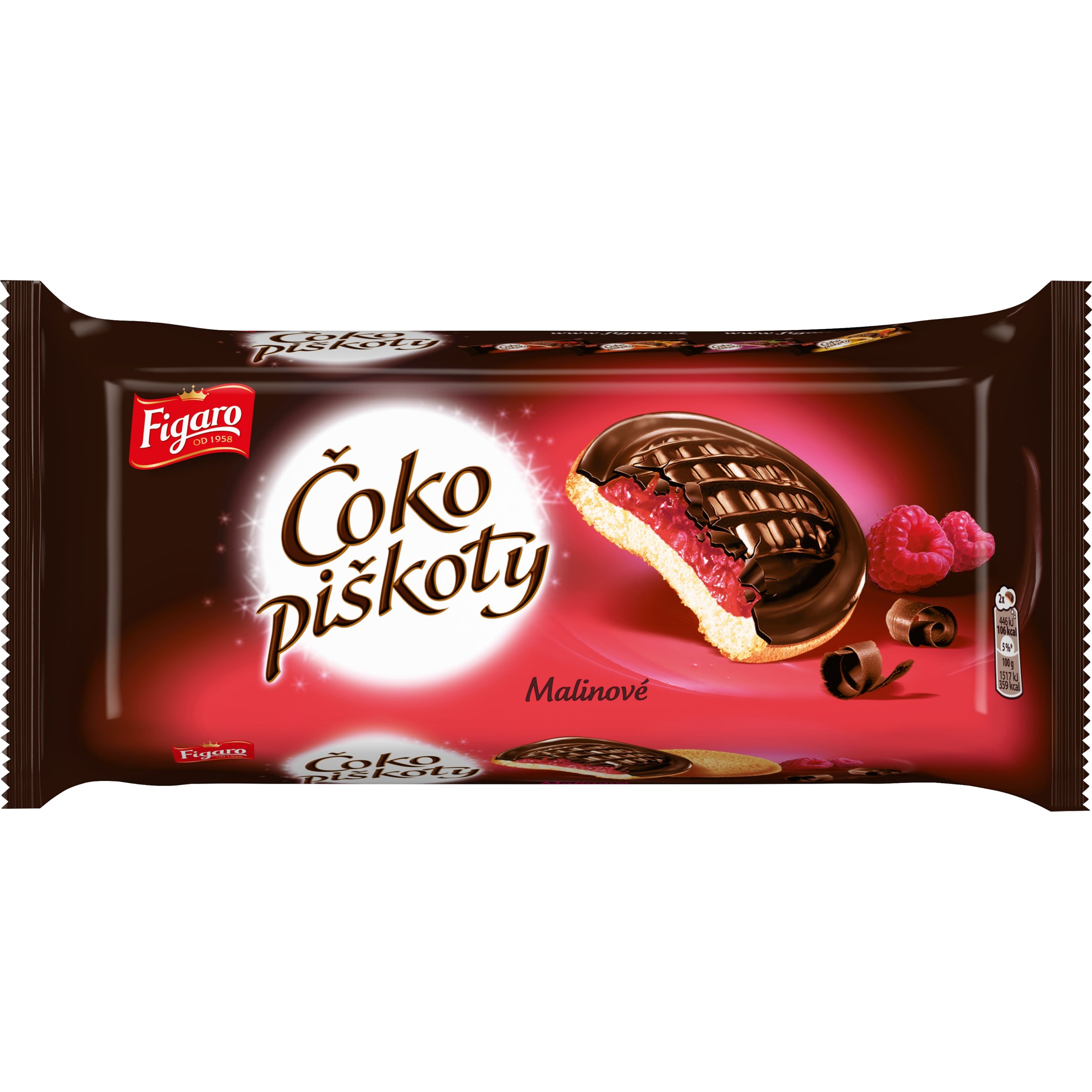 Trvanlivé potraviny - Figaro Čoko piškoty Malinové 147g
