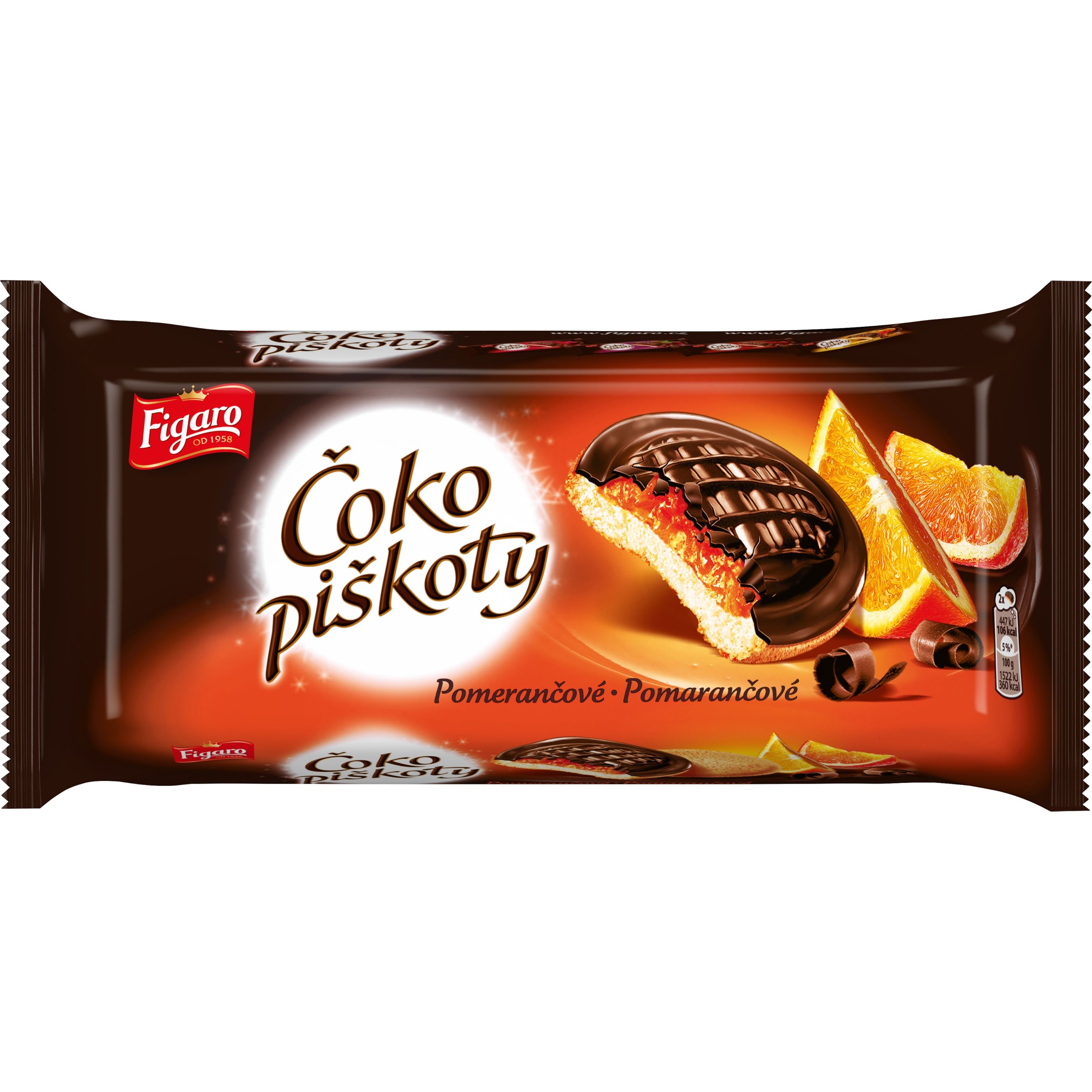Trvanlivé potraviny - Figaro Čoko piškoty Pomerančové 147g