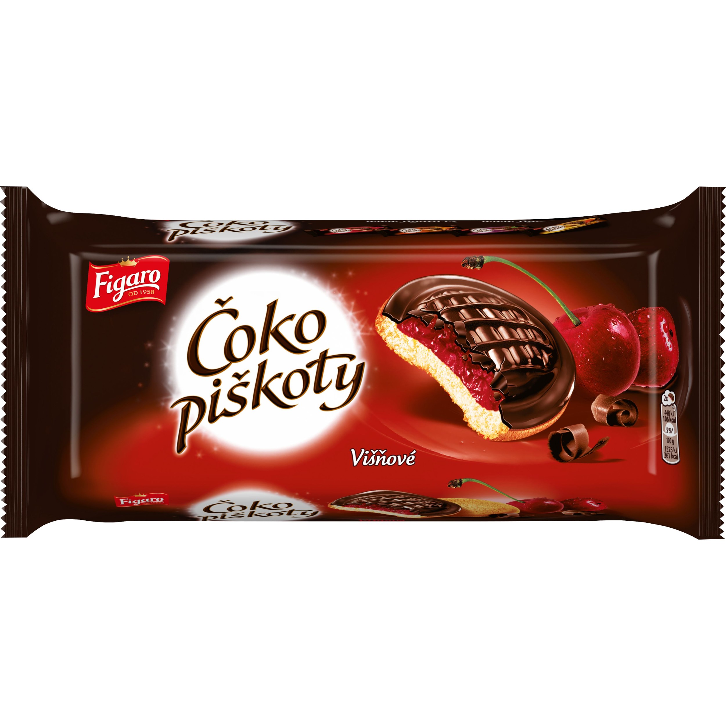 Trvanlivé potraviny - Figaro Čoko piškoty Višňové polomáčené 147g