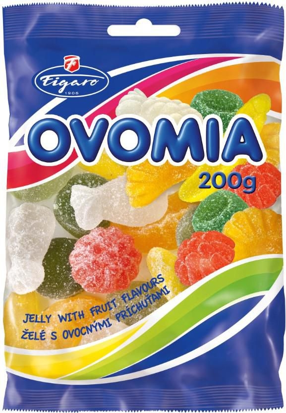 Trvanlivé potraviny - Figaro Ovomia Želé s ovocným aromatem 200g
