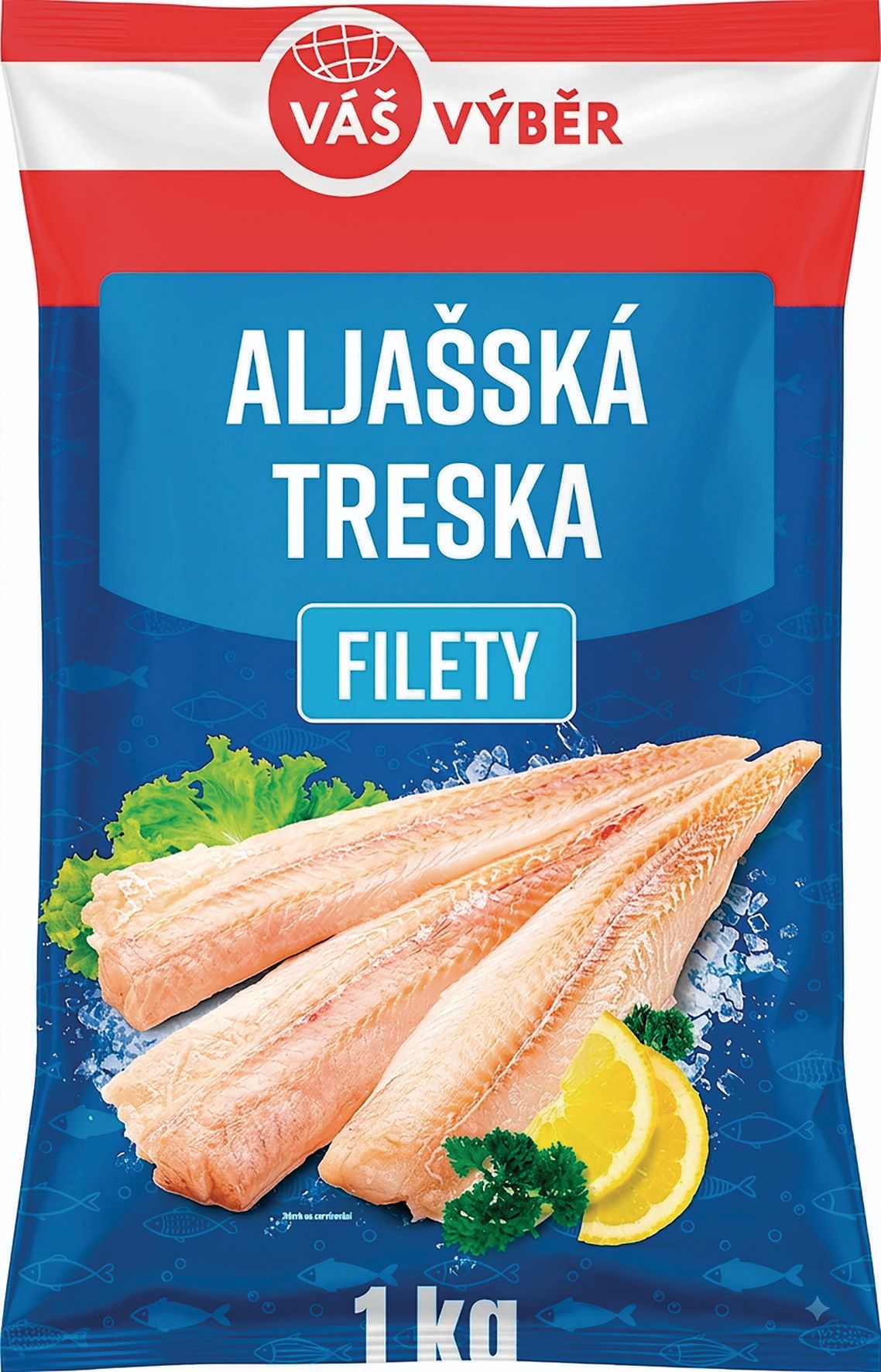 Mražené potraviny - Filety z aljašské tresky 1kg