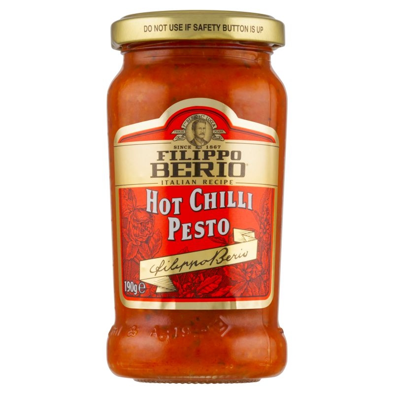 Trvanlivé potraviny - Filippo Berio Pikantní pesto s čili papričkou 190g