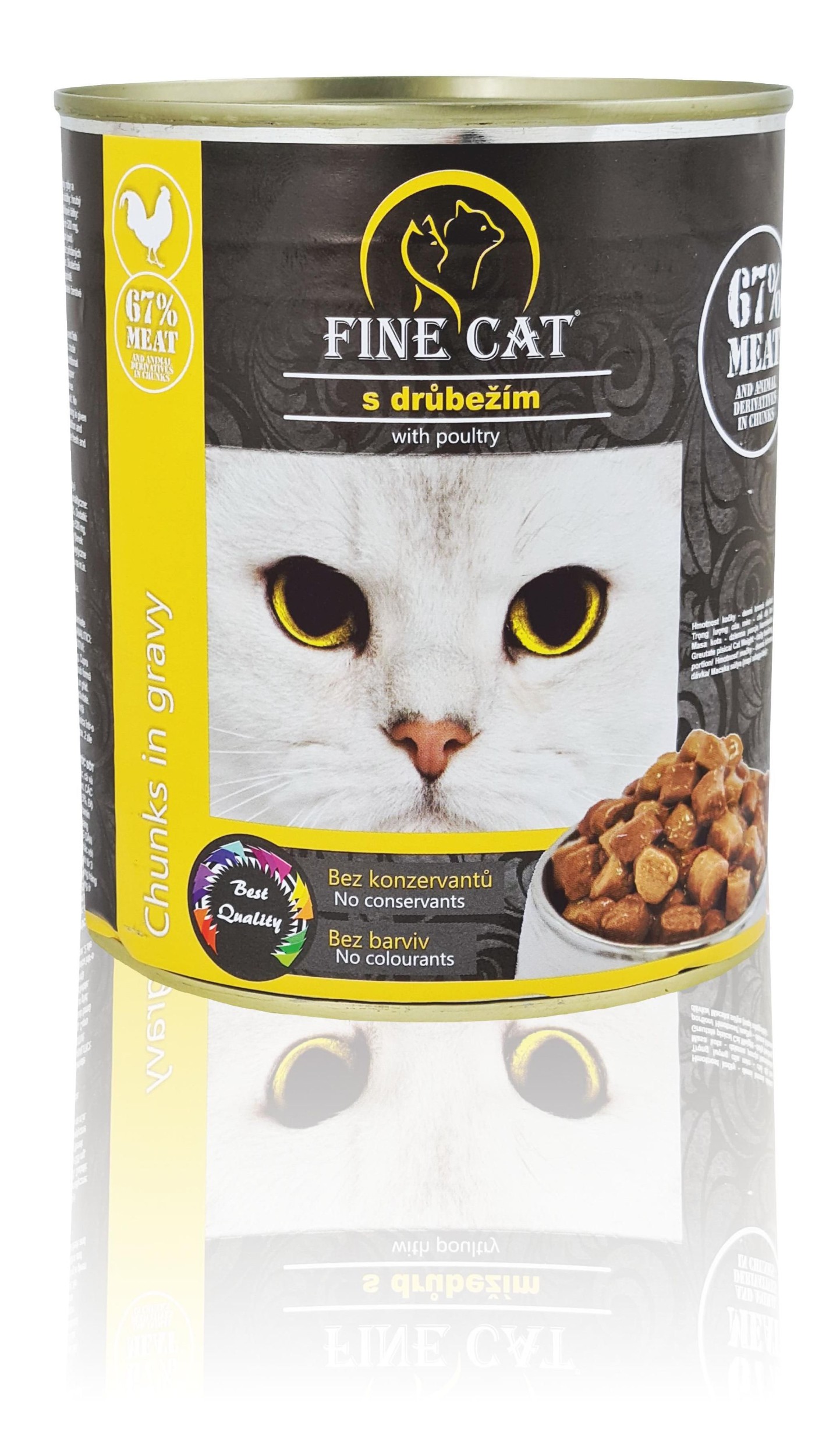 Svět zvířat - Fine Cat konzerva pro kočky s Drůbežím 830g