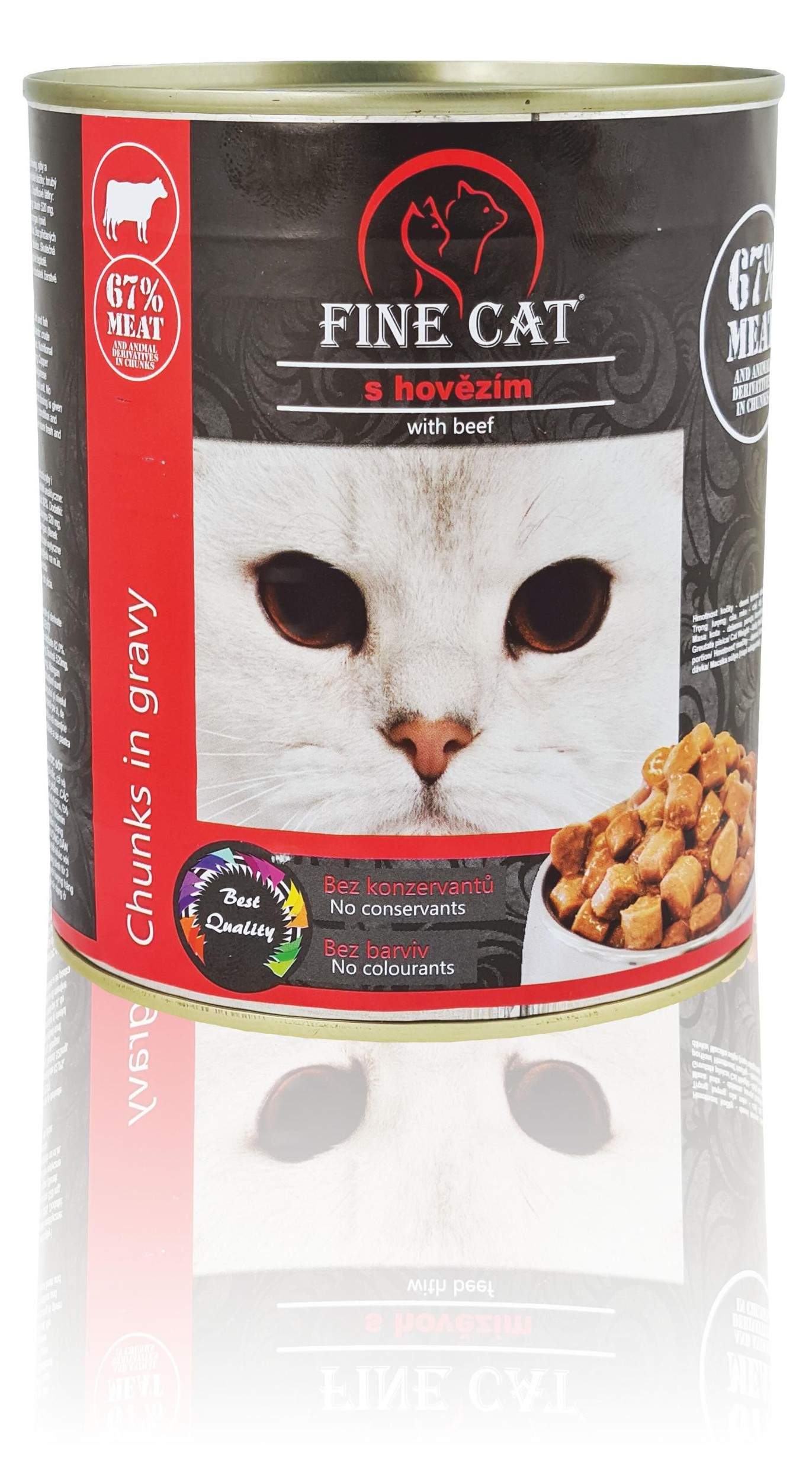 Svět zvířat - Fine Cat konzerva pro kočky s Hovězím 830g