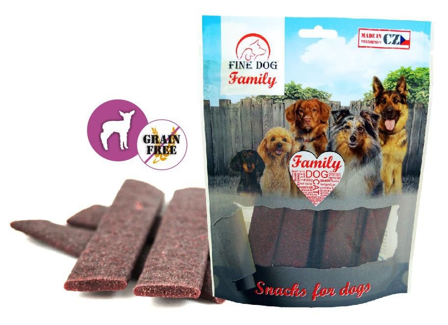 Svět zvířat - Fine Dog Family Jehněčí pásek pro psy 200g