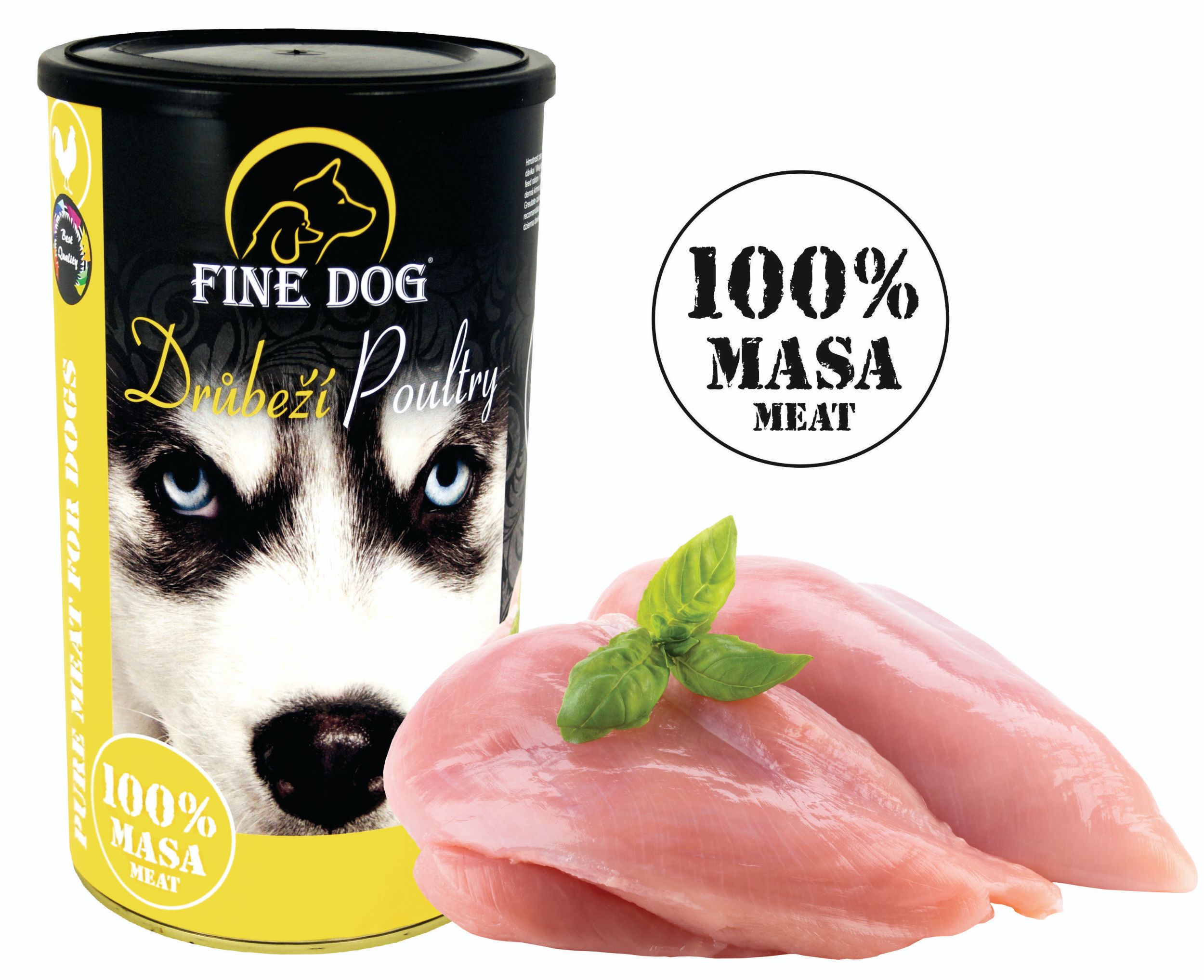 Svět zvířat - Fine Dog konzerva drůbež 100% masa 1200 g