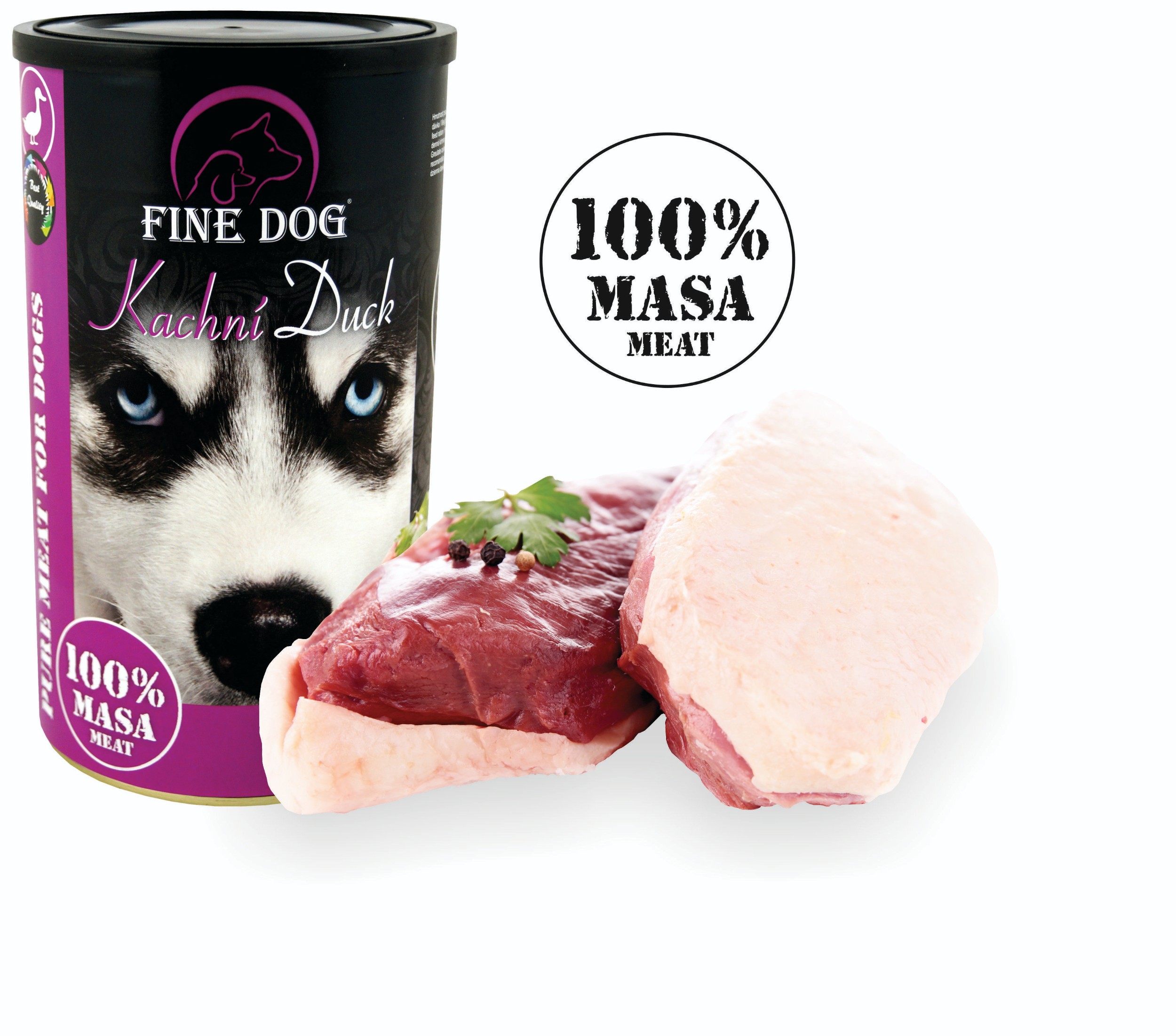 Svět zvířat - Fine Dog konzerva kachní 100% masa 1200 g