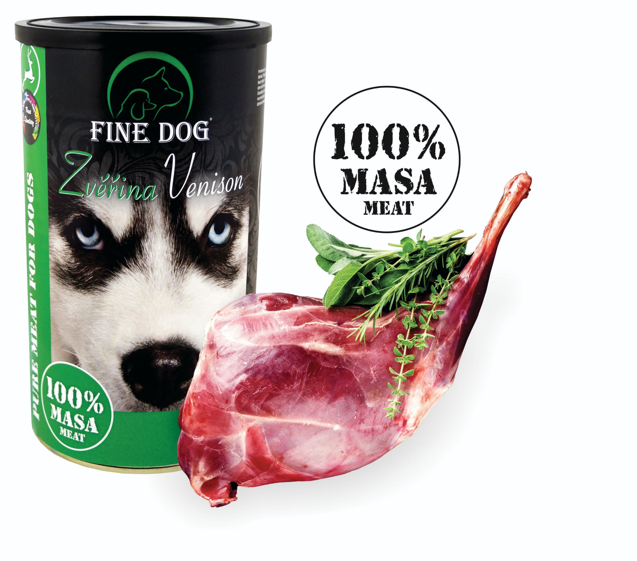 Svět zvířat - Fine Dog konzerva zvěřina 100% masa 1200 g