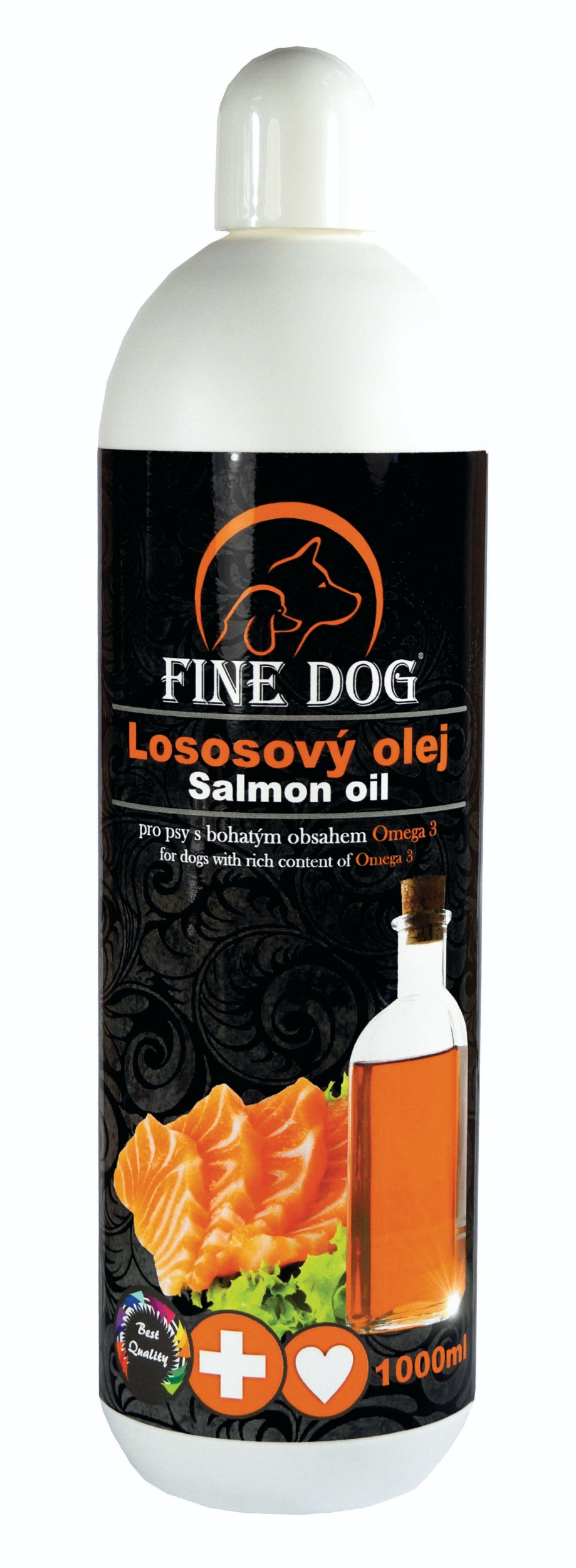 Svět zvířat - FINE DOG Lososový olej s rozprašovačem 500ml