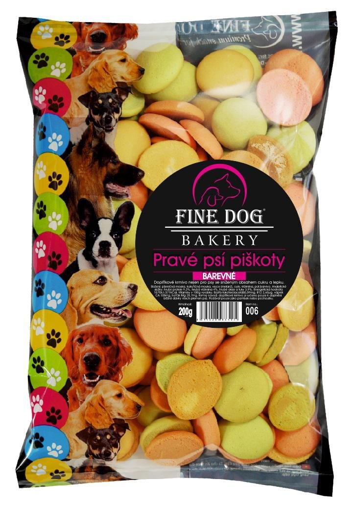 Svět zvířat - Fine Dog Mix baker Pravé psí piškoty barevné 200 g